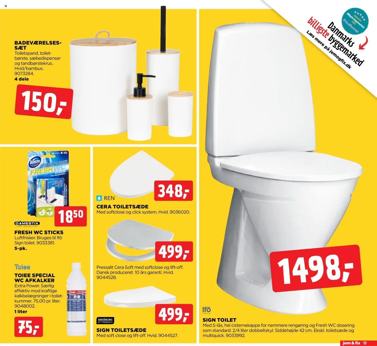 Jem & fix tilbudsavis – gyldig fra 08.11.2025 | Side: 13 | Produkter: Toilet, Søm
