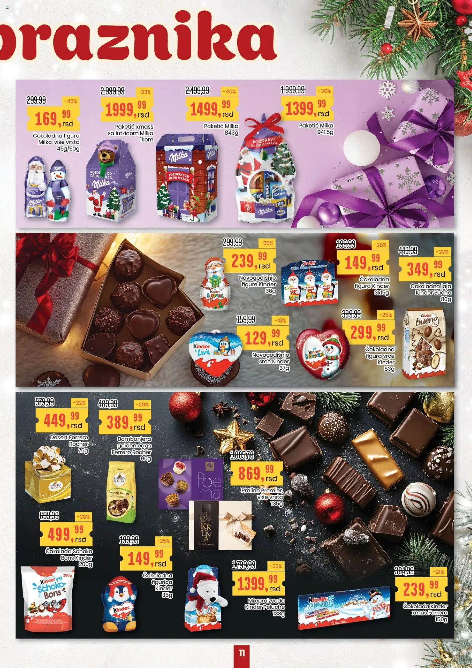 Aroma Market katalog - važi od 25.12.2025 | Strana: 11 | Proizvode: Bombonjera, Oreo, Praline, Čokolada