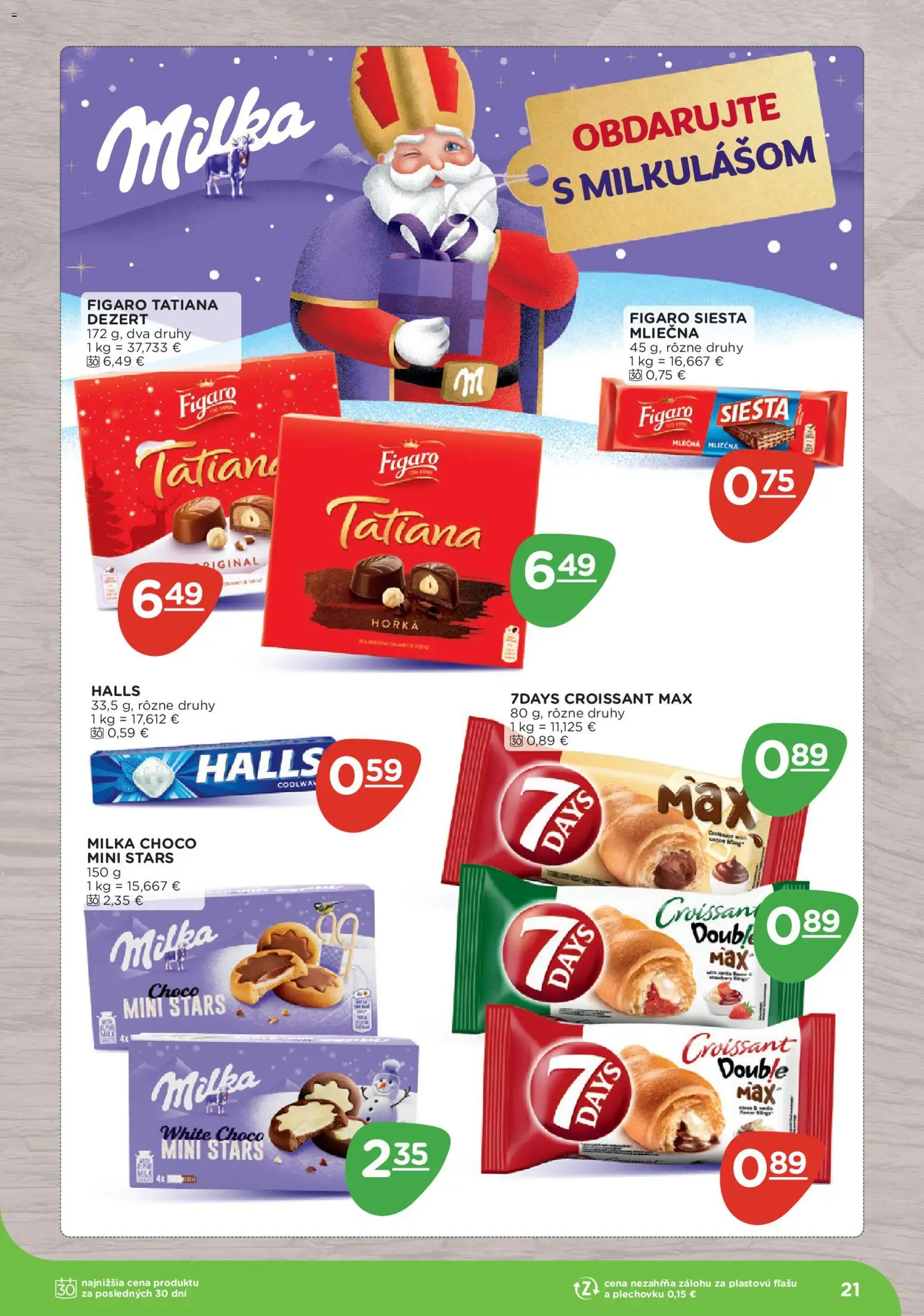 Nové Terno akcie – leták je platný od 10.11.2025 | Strana: 21 | Produkty: Croissant, Milka