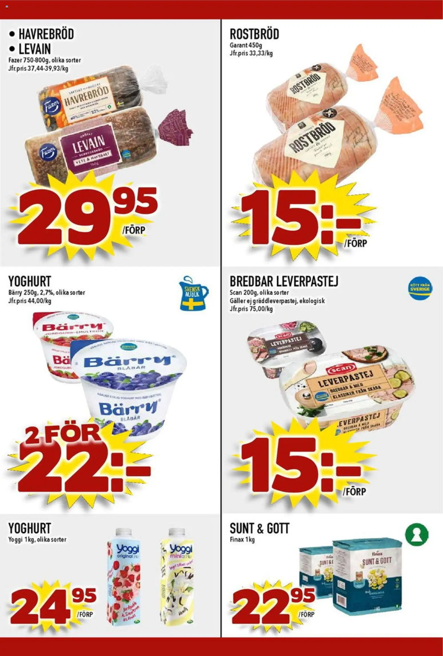 Matdax reklamblad aktuell från 23.03.2026 | Sida: 18 | Produkter: Rostbröd, Levain, Yoghurt, Yoggi