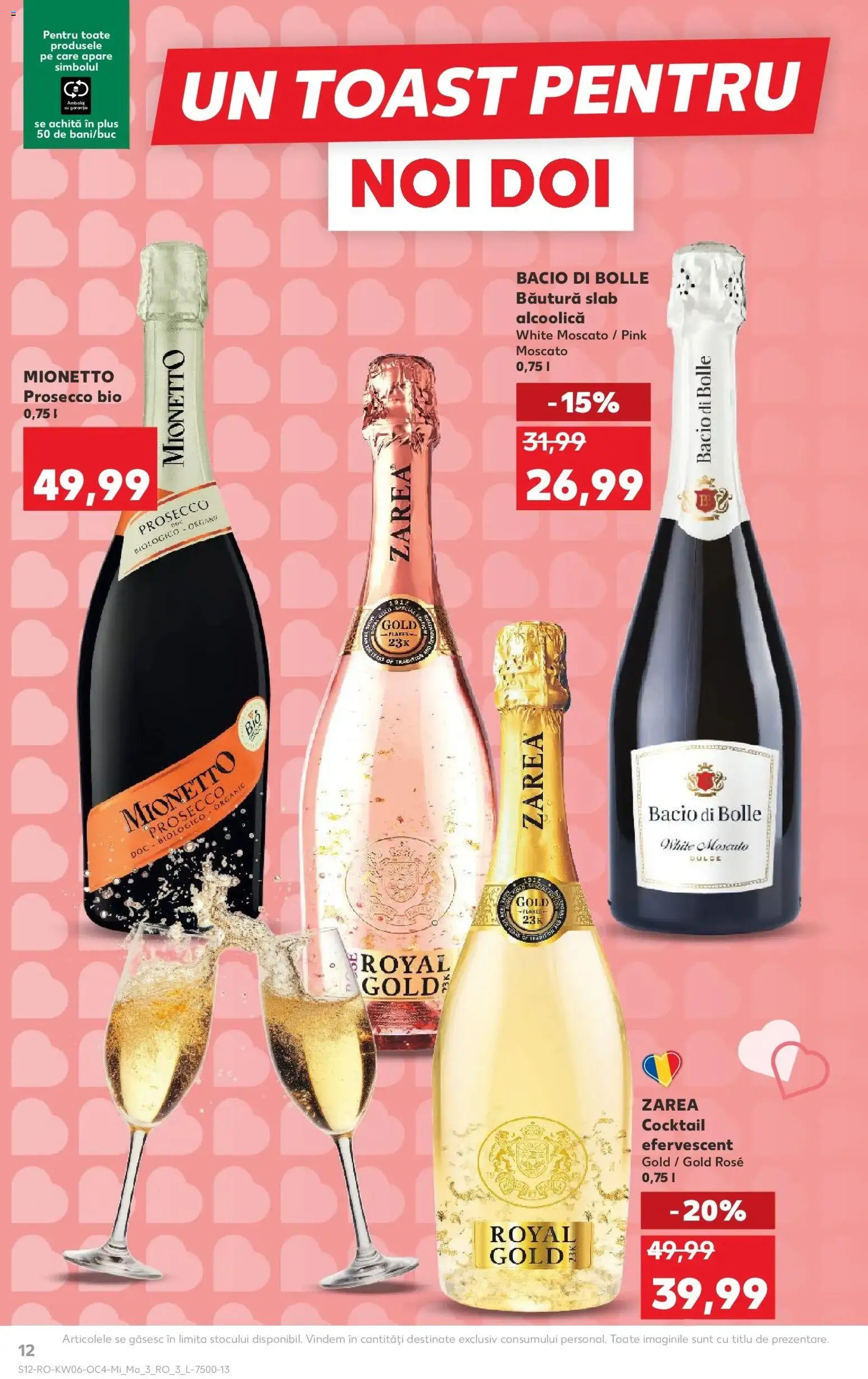 Noul catalog Kaufland – valabil de la 04.02.2026 | Pagină: 12 | Produse: Şerit ödül, Prosecco, Cocktail