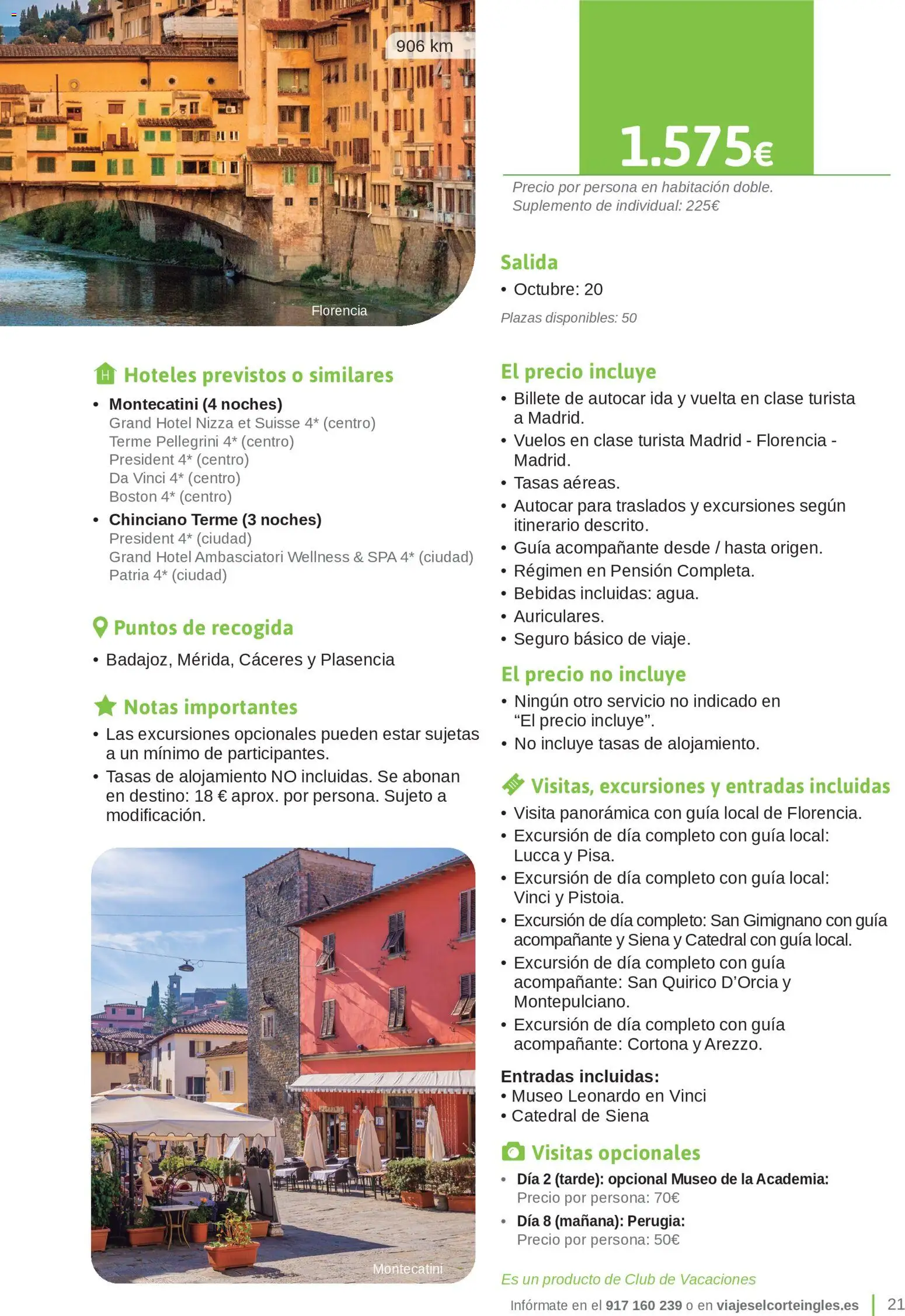 Viajes El Corte Inglés Junta de Extremadura │ válido desde el 01.03.2026 | Página: 21