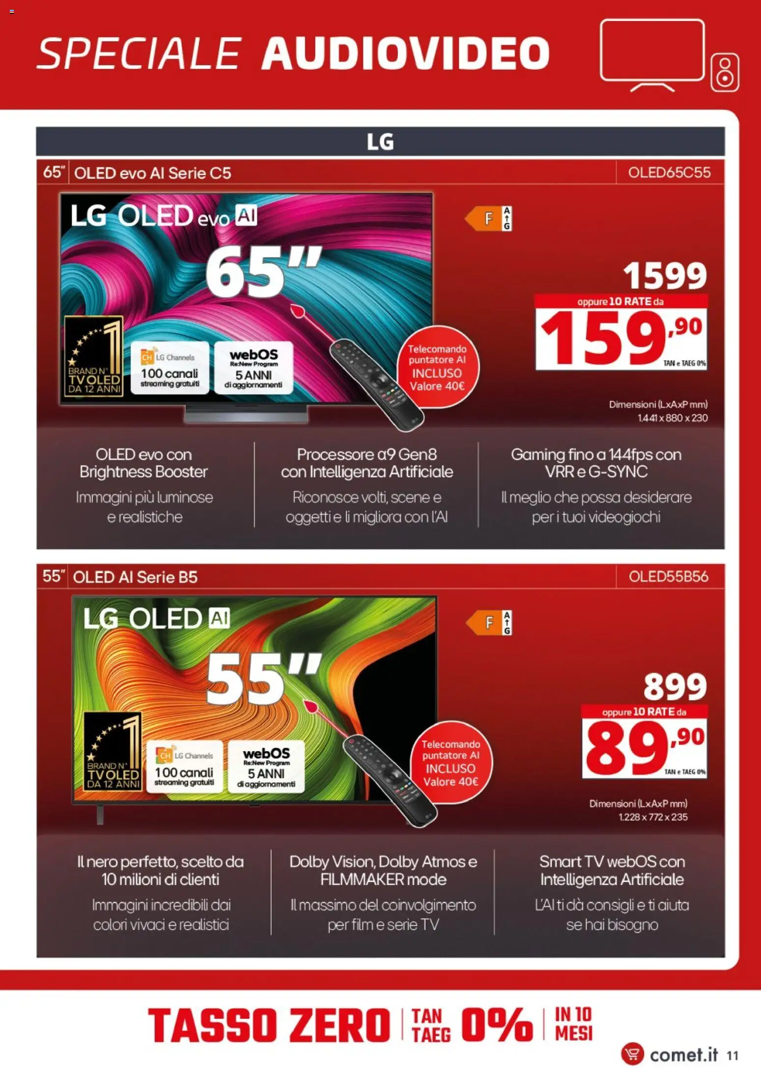 Volantino Comet del 29.01.2026 | Pagina: 11 | Prodotti: Telecomando, smart TV, TV