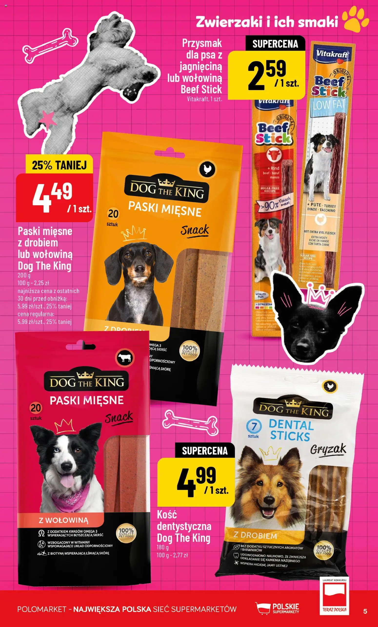POLOmarket gazetka - Zwierzaki i ich smaki od 25.03.2026 | Strona: 5 | Produkty: Jagnięcina, Wołowina