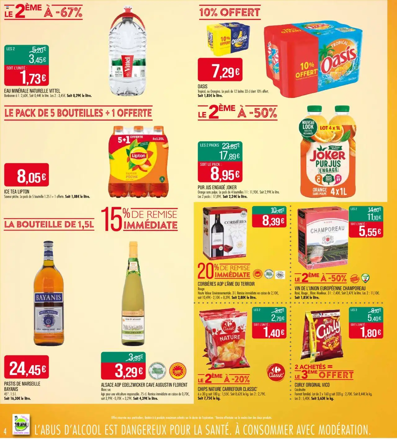 {H1} | Page: 4 | Produits: Orange, Pêche, Jus, Vin