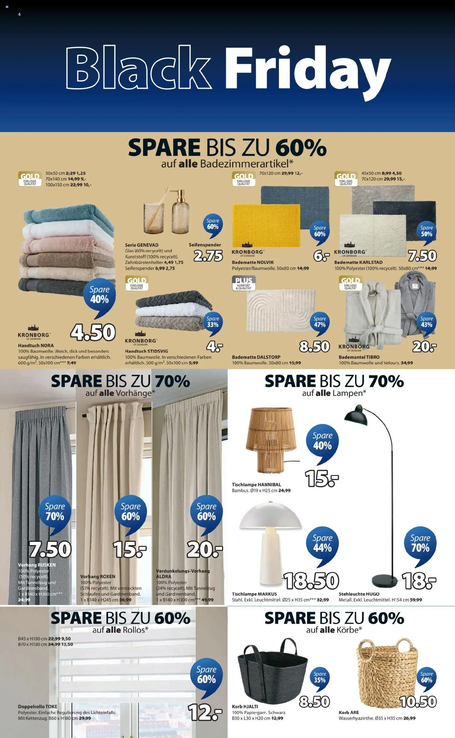 JYSK - Black Friday gültig ab 24.11.2025 | Seite: 4 | Produkte: Bademantel, Korb