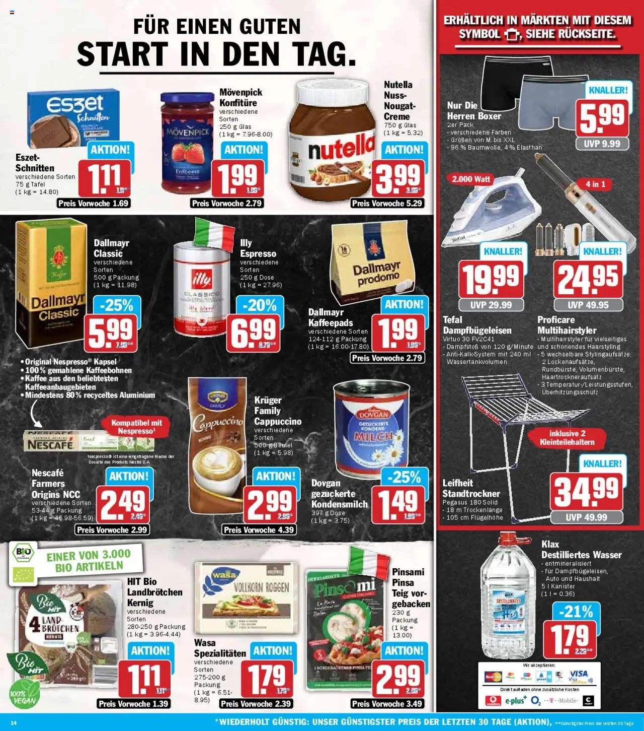 HIT Prospekt 	 - gültig ab dem 21.07.2025 | Seite: 14 | Produkte: Nescafe, Creme, Dallmayr, Wasser