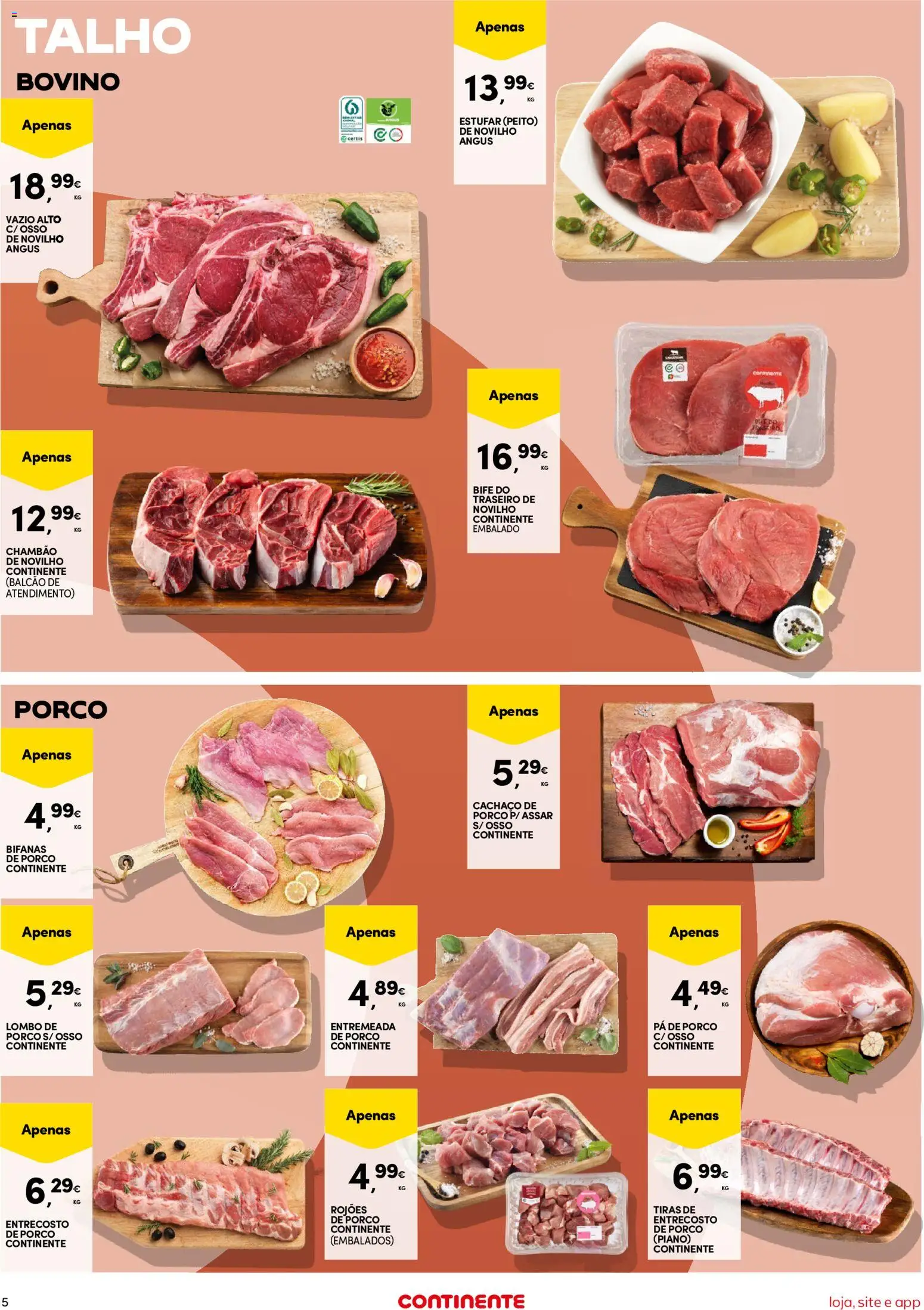 Continente Semanal Continente Bom Dia │ válido de 07.04.2026 | Página: 5 | Produtos: Boné, Lombo, Pá