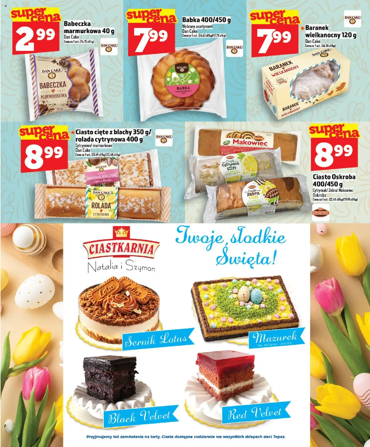 Topaz gazetka - MAZ od 26.03.2026 | Strona: 7 | Produkty: Rolada, Ciasto, Babka, Babka marmurkowa