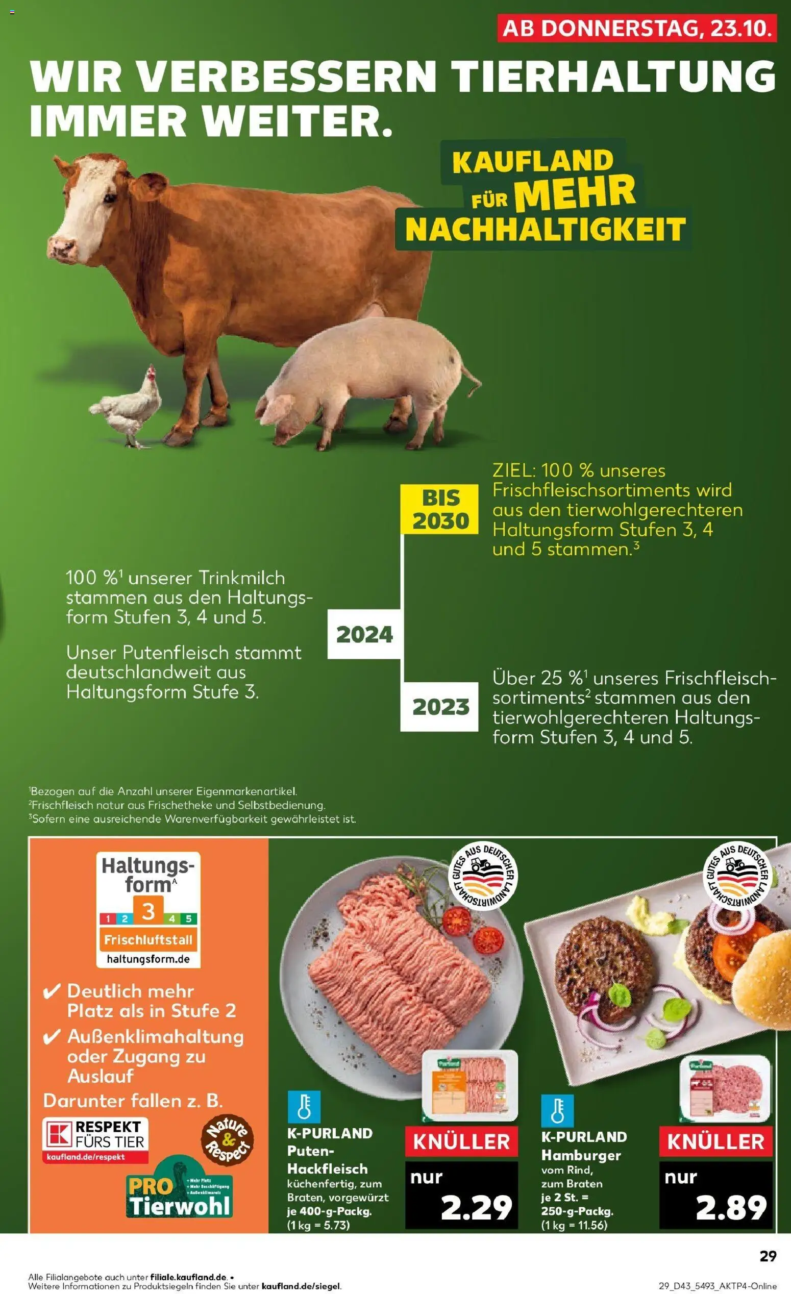 Kaufland prospekt Freising	 – gültig ab 27.10.2025 | Seite: 29 | Produkte: Burger, Hackfleisch