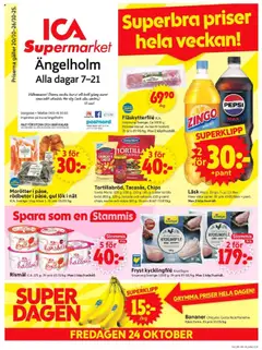 ICA Supermarket - Ängelholm - Förhandsvisning av reklamblad från butik ICA Supermarket aktuell från 20.10.2025