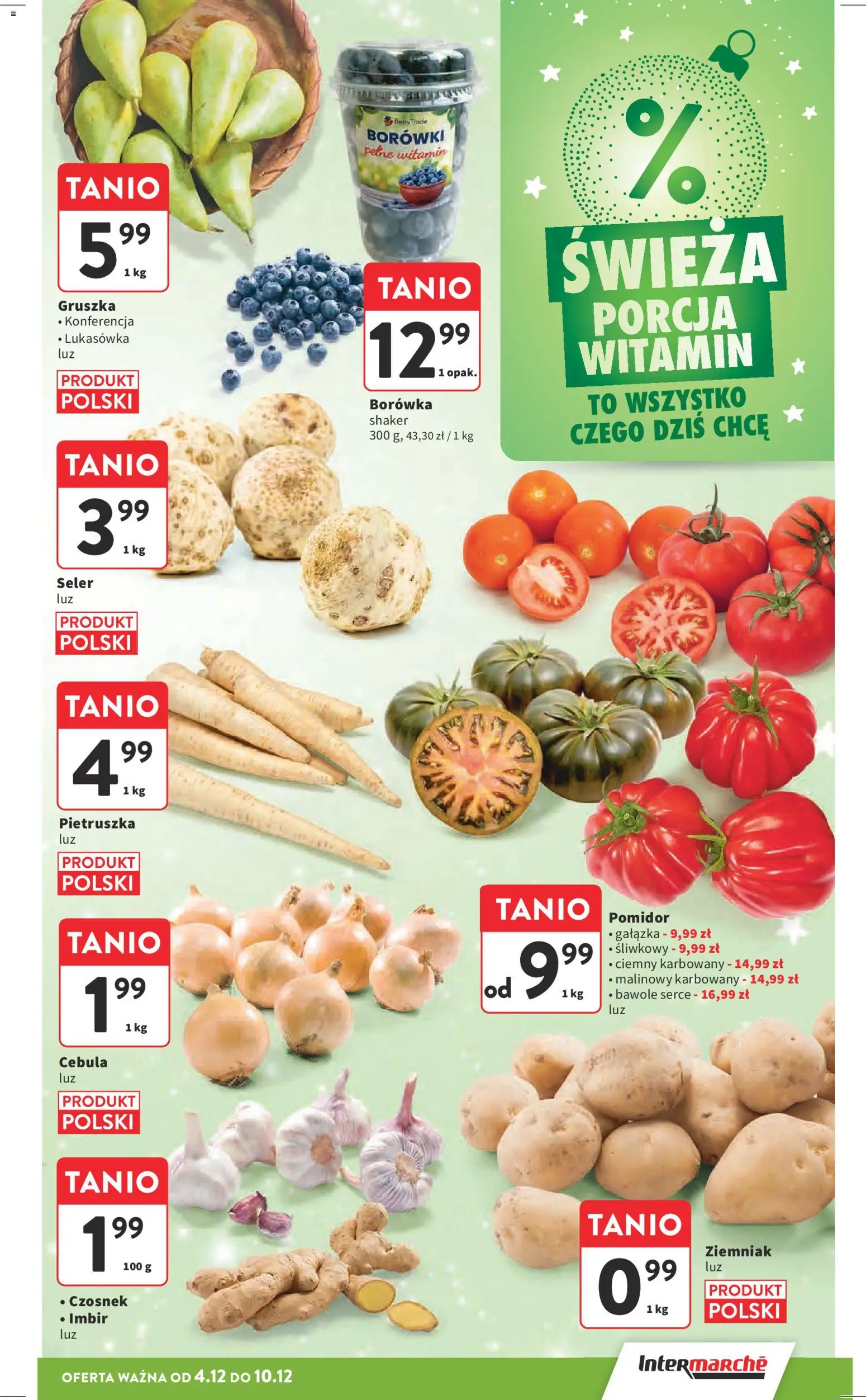 Intermarche Gazetka od 04.12.2025 | Strona: 25 | Produkty: Czosnek, Gruszka, Pietruszka, Imbir