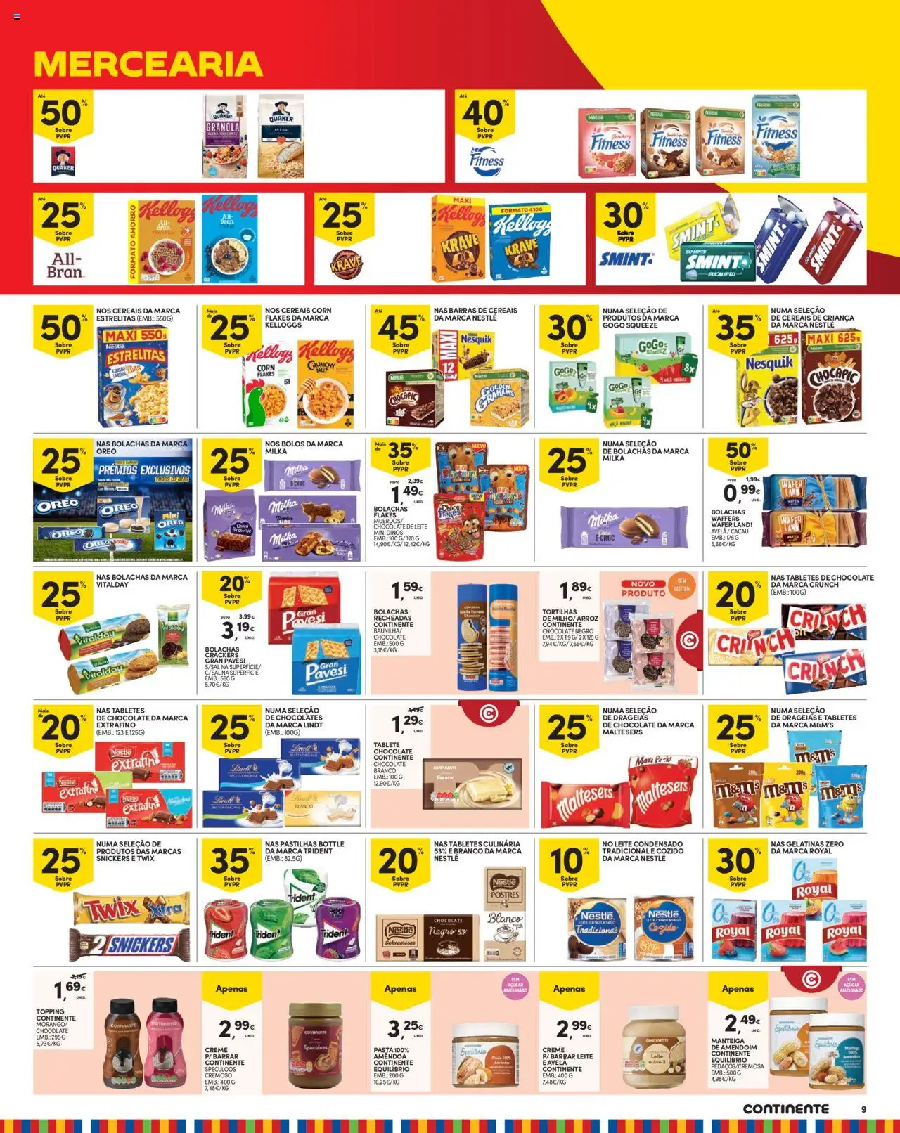 Continente - Madeira │ válido de 05.08.2025 | Página: 9 | Produtos: Milka bolachas, Nestlé, Chocolate, Creme