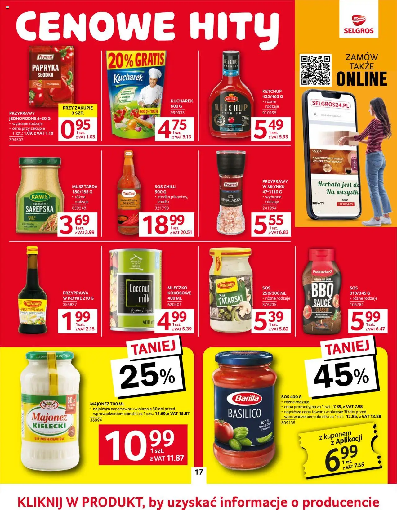 Selgros cash&carry Gazetka od 05.06.2025 | Strona: 17 | Produkty: Sól himalajska, Mleczko kokosowe, Przyprawy, Majonez