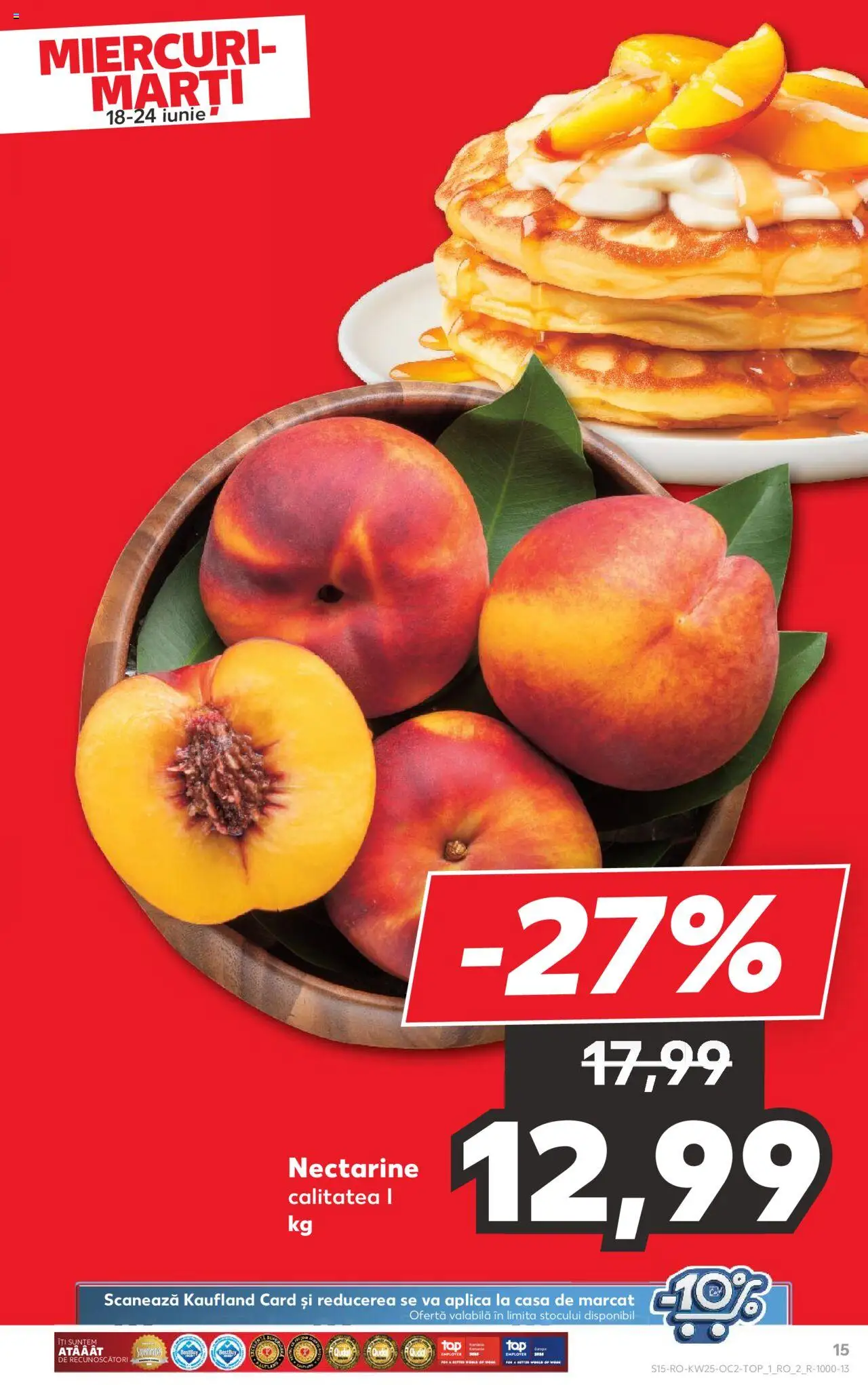 Kaufland RO akciós ujság - amely érvényes a következő dátumtól: 18.06.2025 | Oldal: 15