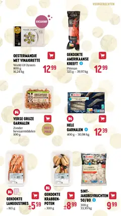 VERSE GRIJZE GARNALEN, Fresh grey shrimp, Zonder bewaarmiddelen, 100 g - Voorbeeld van een folder van Delhaize, geldig van 13.11.2025 | Pagina: 17 | Producten: Kekszek