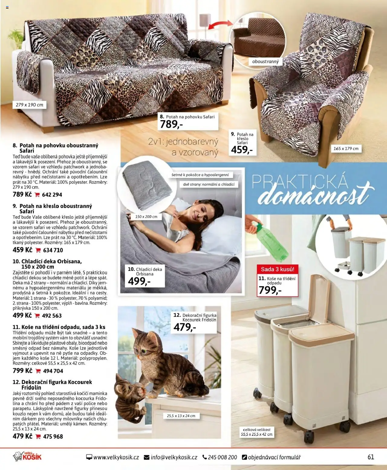 Velký Košík katalog - srpen od 01.08.2025 | Strana: 61 | Produkty: Košík, Přikrývka, Pohovka, Police