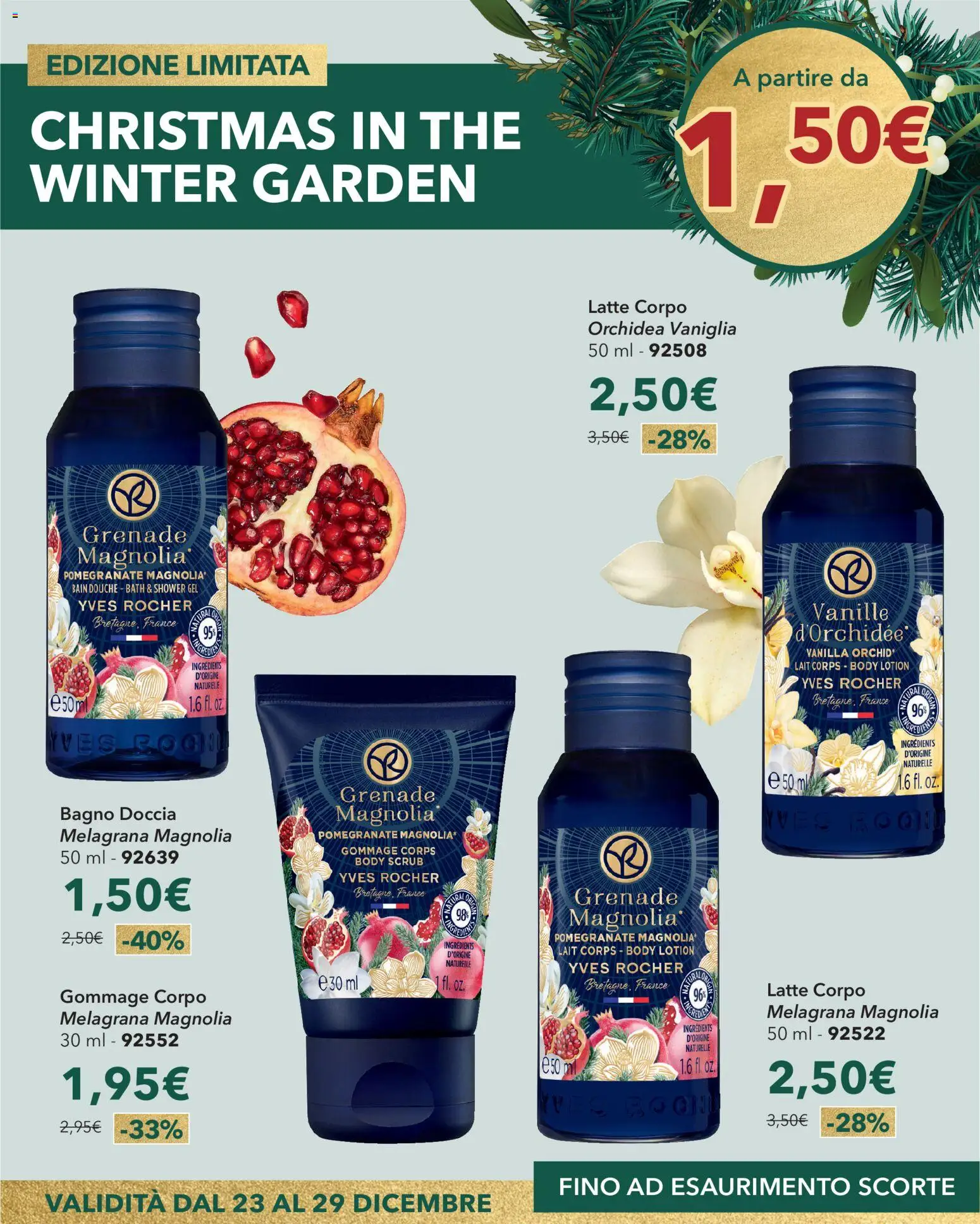 Volantino Yves Rocher del 23.12.2025 | Pagina: 12 | Prodotti: Scrub, Orchidea, Bagno, Doccia