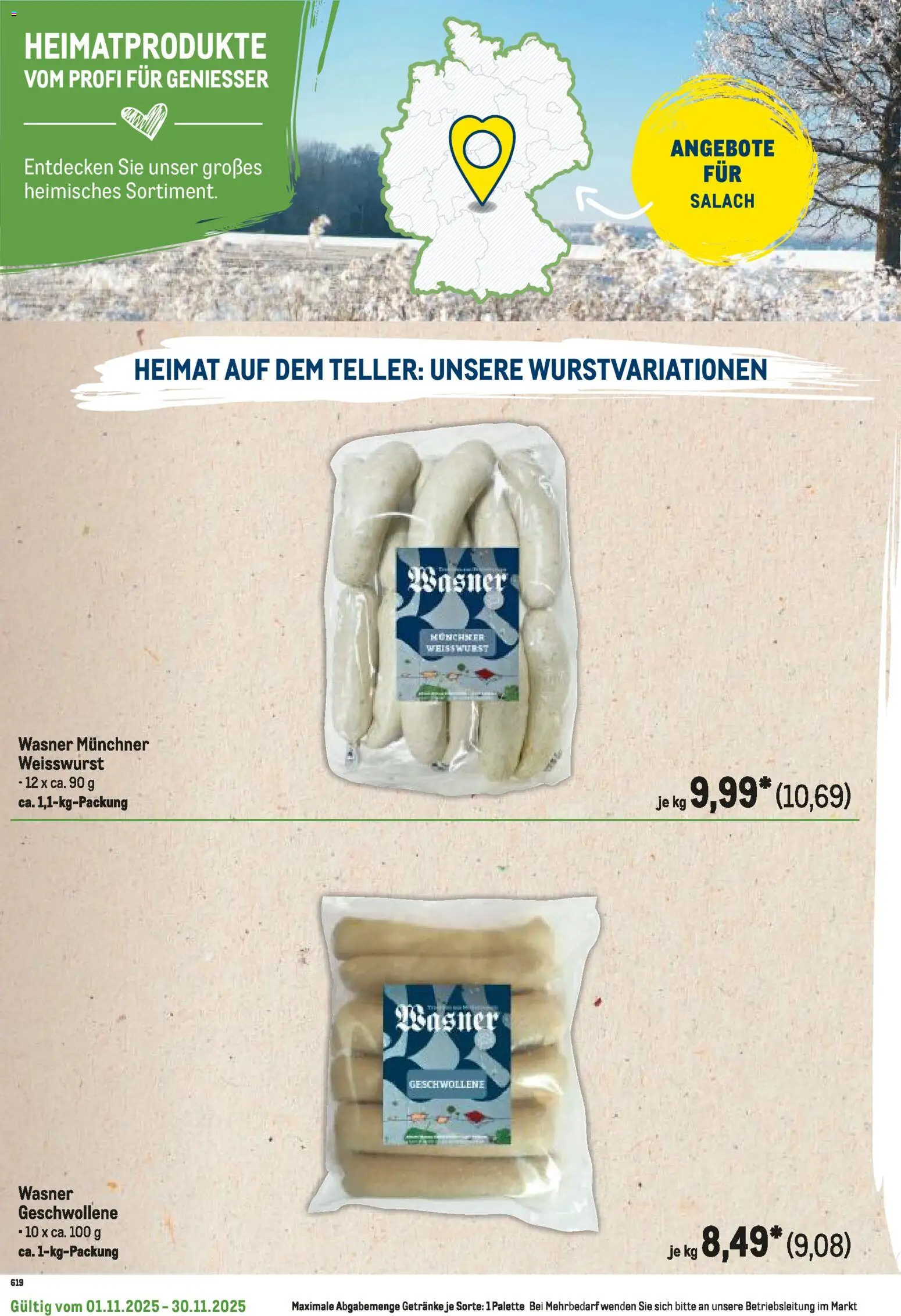 Metro Regionaler Flyer – gültig ab 01.11.2025 | Seite: 124 | Produkte: Weißwurst
