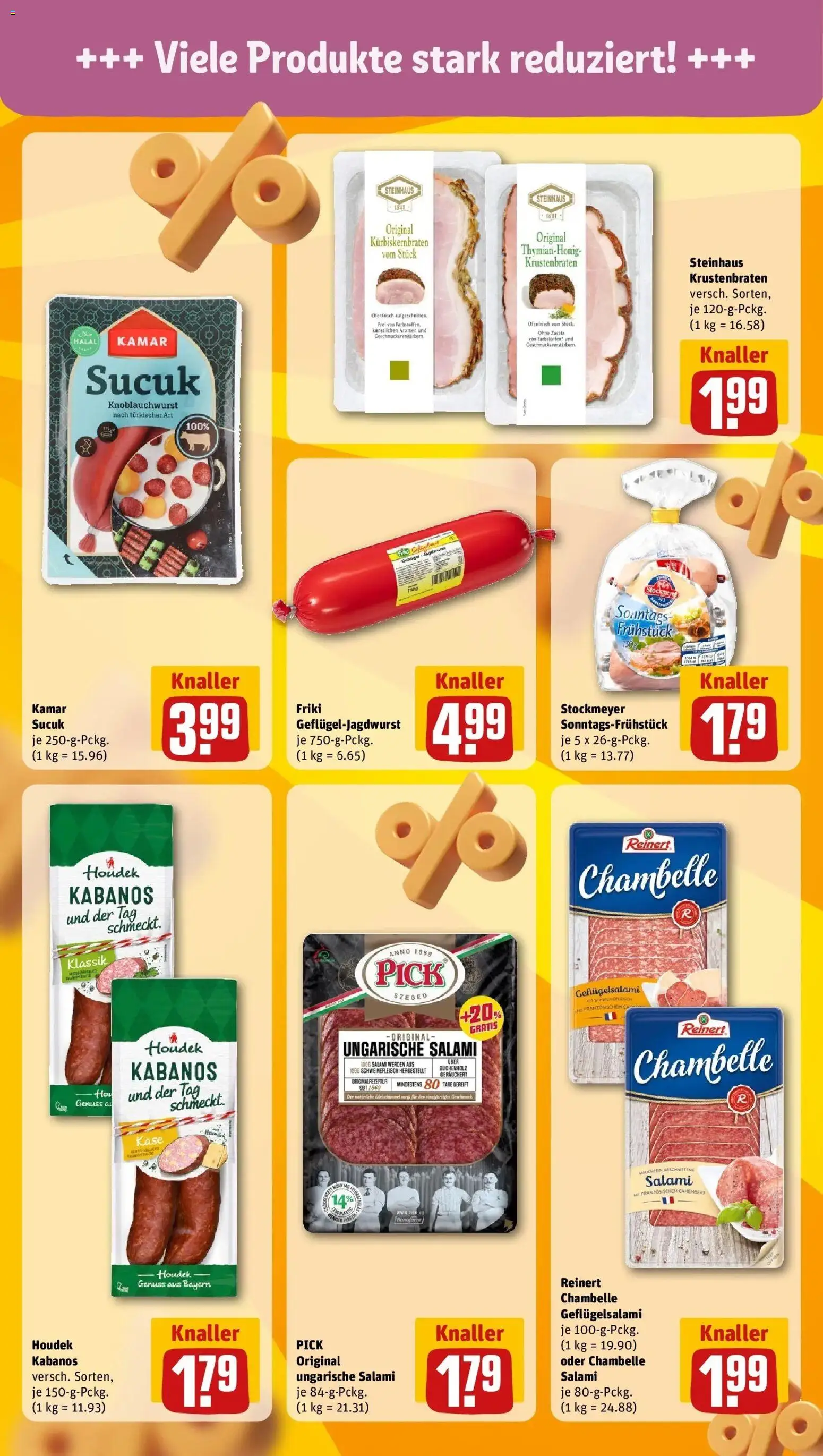 Rewe prospekt Ohrdruf	 – gültig ab 22.02.2026 | Seite: 19 | Produkte: Käse, Krustenbraten, Salami, Schweinefleisch