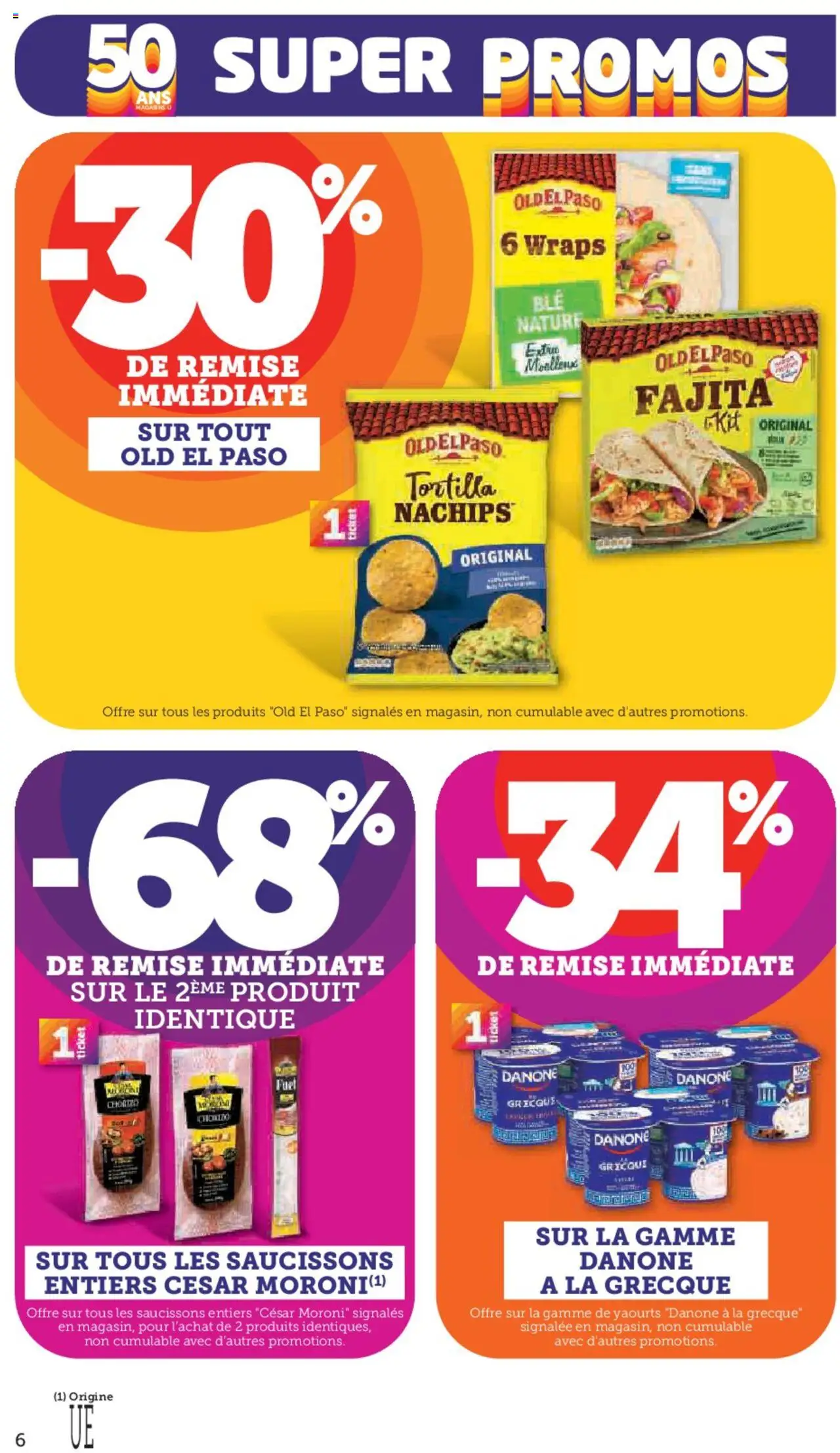 {H1} | Page: 6 | Produits: Yaourts, Chorizo