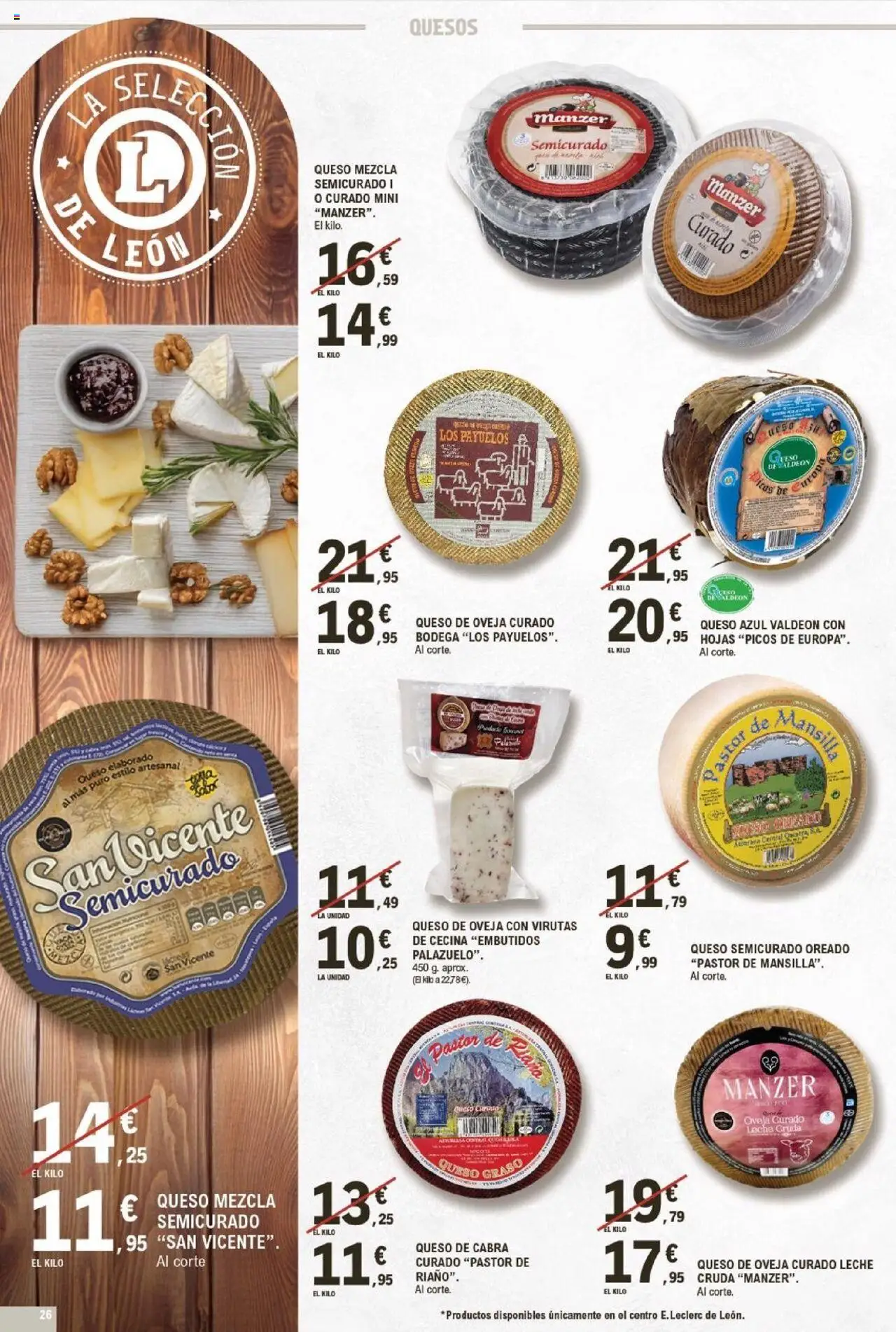 E.Leclerc folleto │ válido desde el 22.09.2025 | Página: 26 | Productos: Queso de oveja, Leche, Queso, Νυχτικό