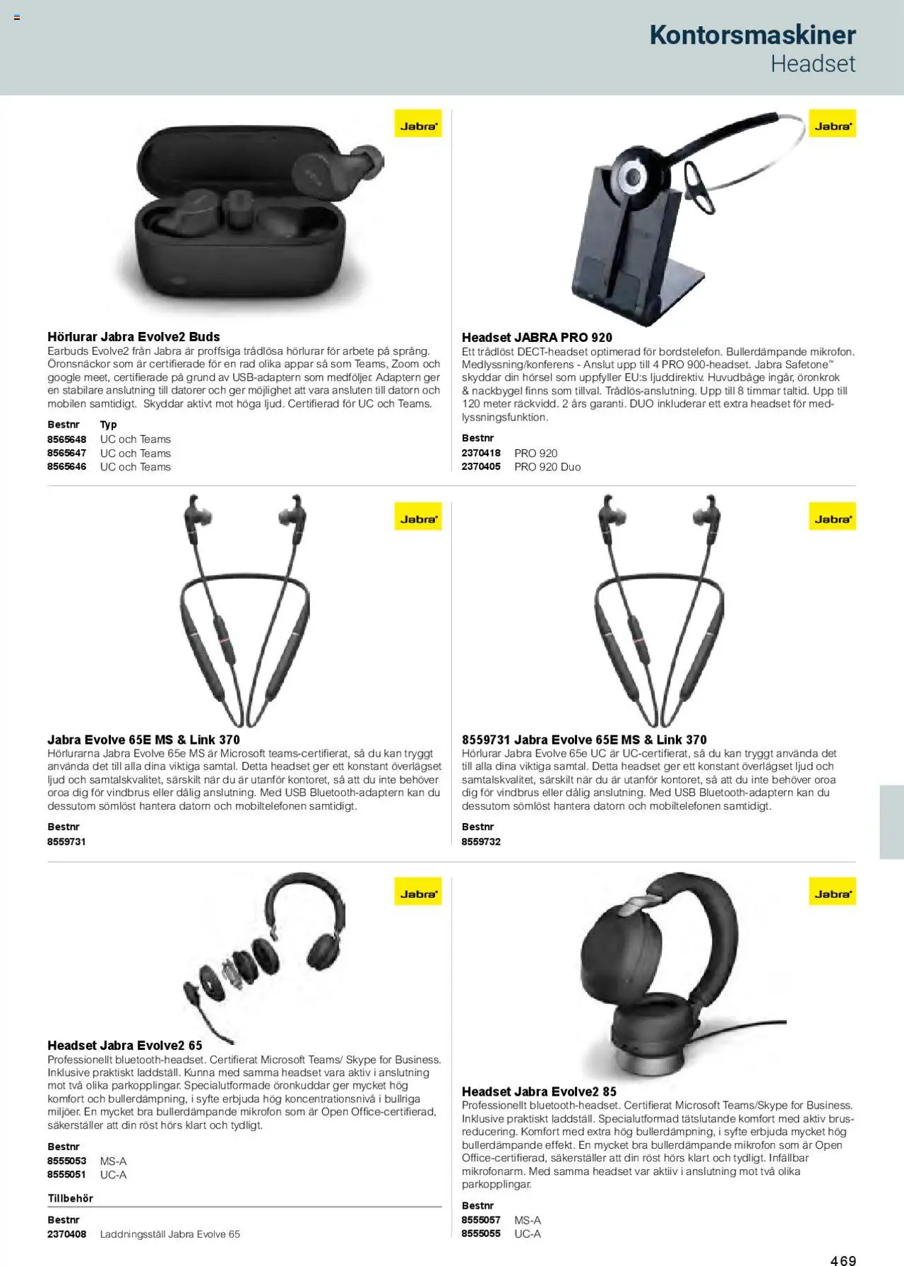Office Depot reklamblad aktuell från 01.02.2025 | Sida: 471 | Produkter: Trådlösa hörlurar, Mikrofon, USB, Headset