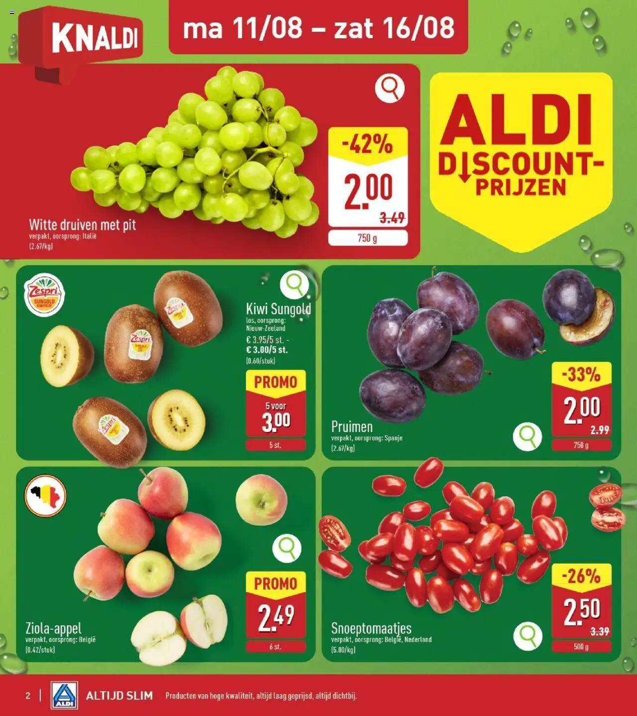 {H1} | Pagina: 2 | Producten: Kiwi, Druiven