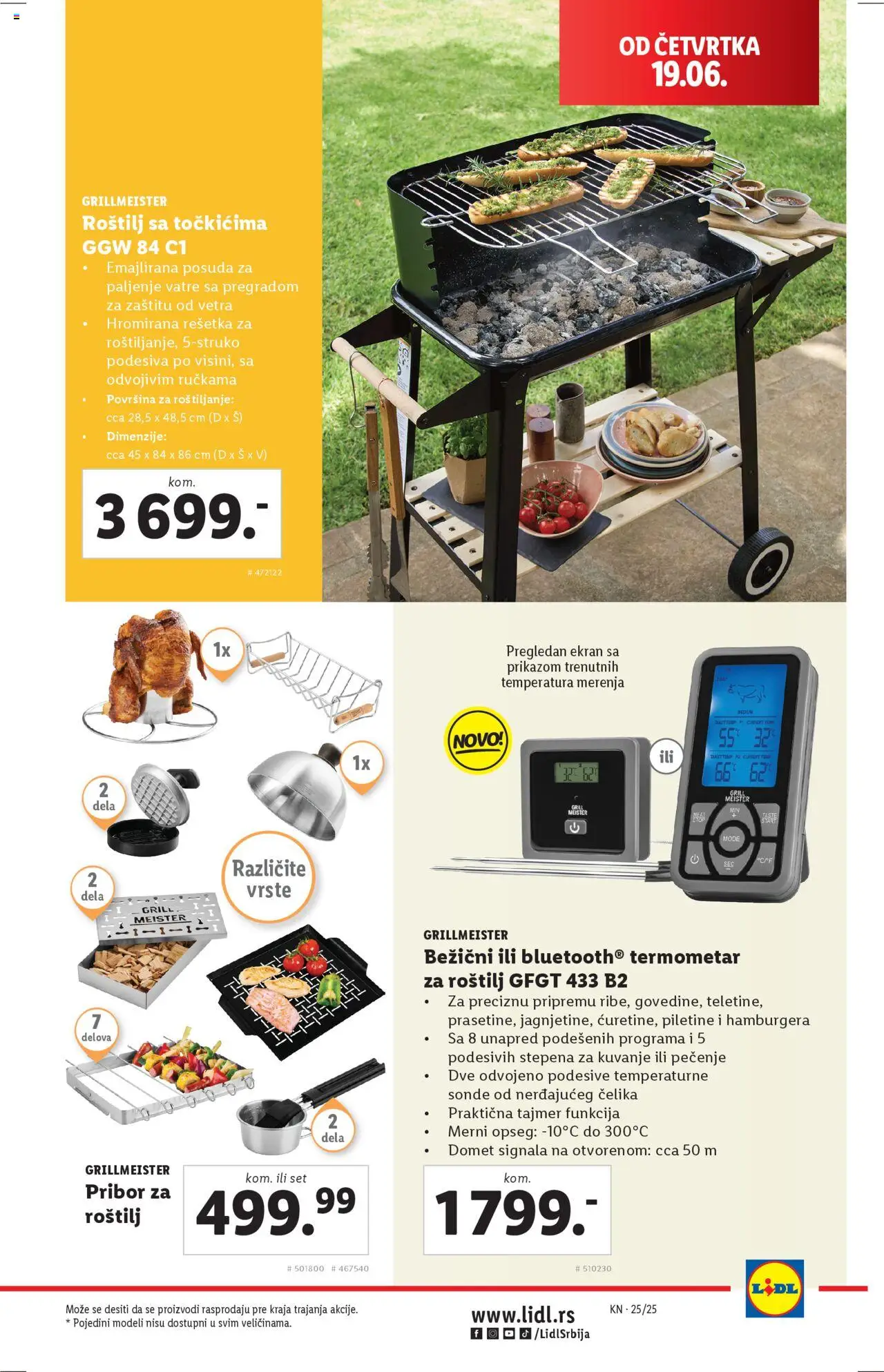 Lidl katalog - važi od 19.06.2025 | Strana: 13 | Proizvode: Termometar, Rešetka, Roštilj