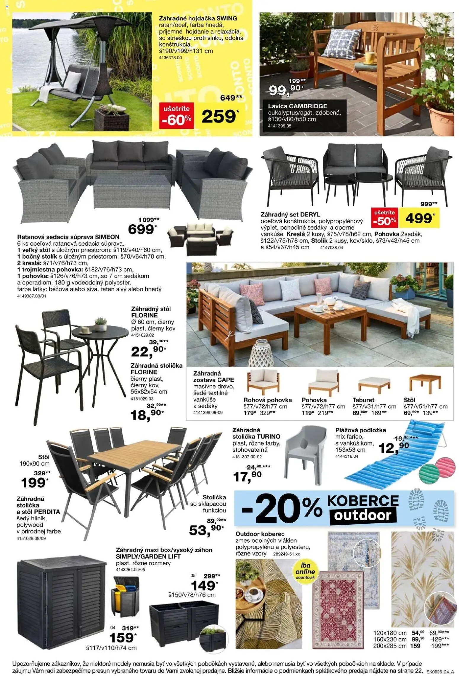 Nové Sconto nábytok akcie – leták je platný od 22.04.2026 | Strana: 24 | Produkty: Kreslá, Sedacia súprava, Pohovka, Vankúše