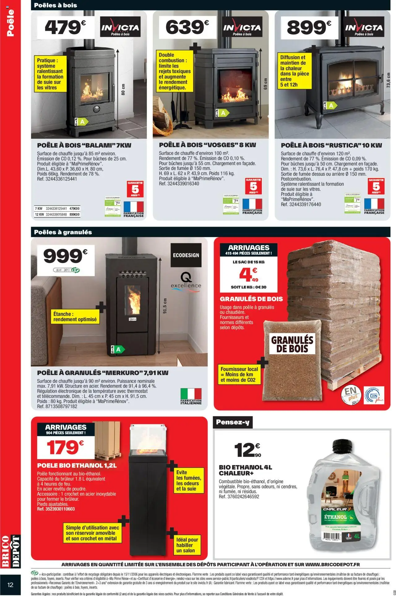  | Page: 12 | Produits: Poêle, Granules de bois, Sel, Poêle à bois