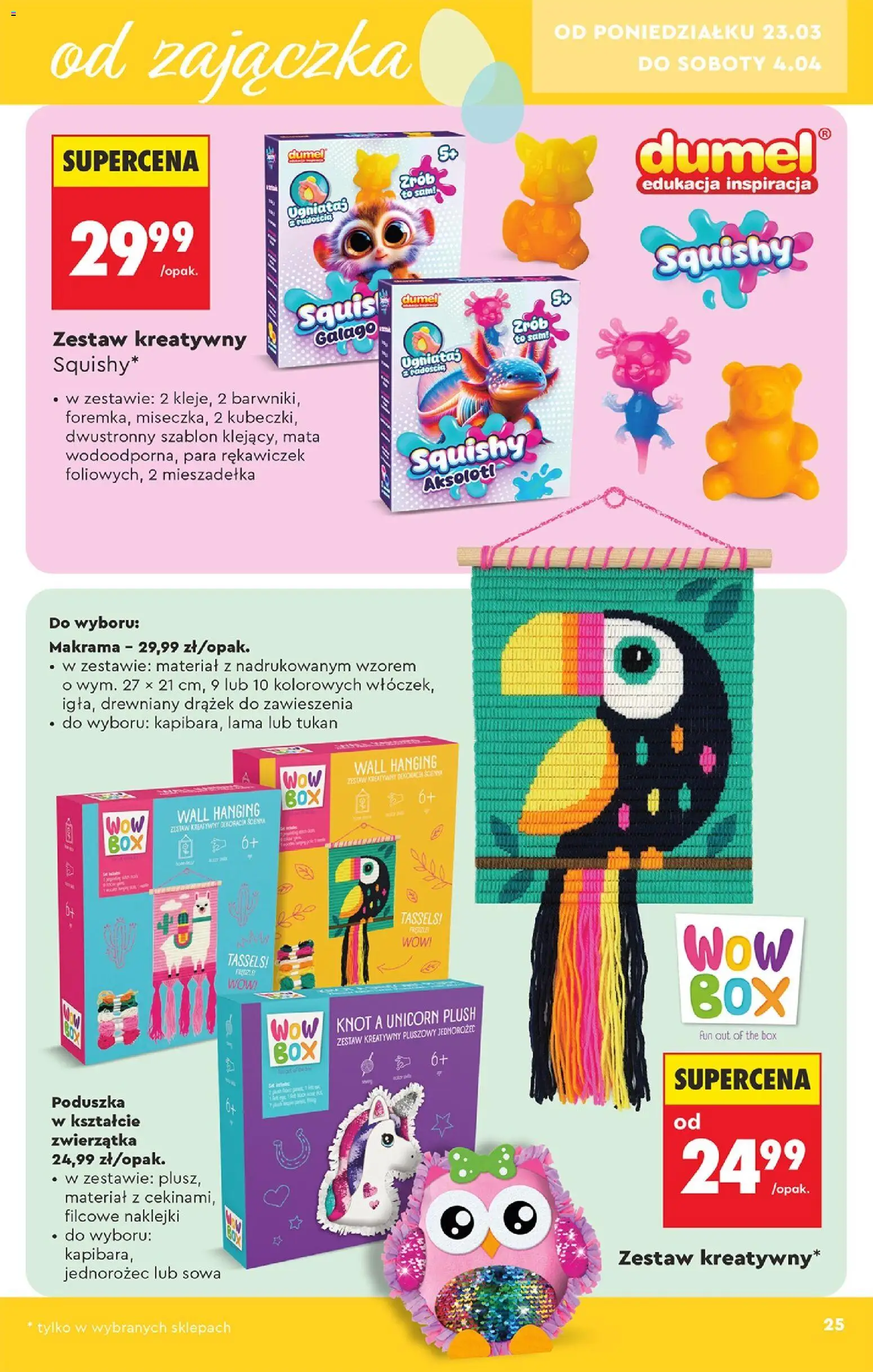 Biedronka gazetka - Hity i inspiracje od 21.03.2026 | Strona: 25 | Produkty: Jednorożec, Poduszka, Naklejki