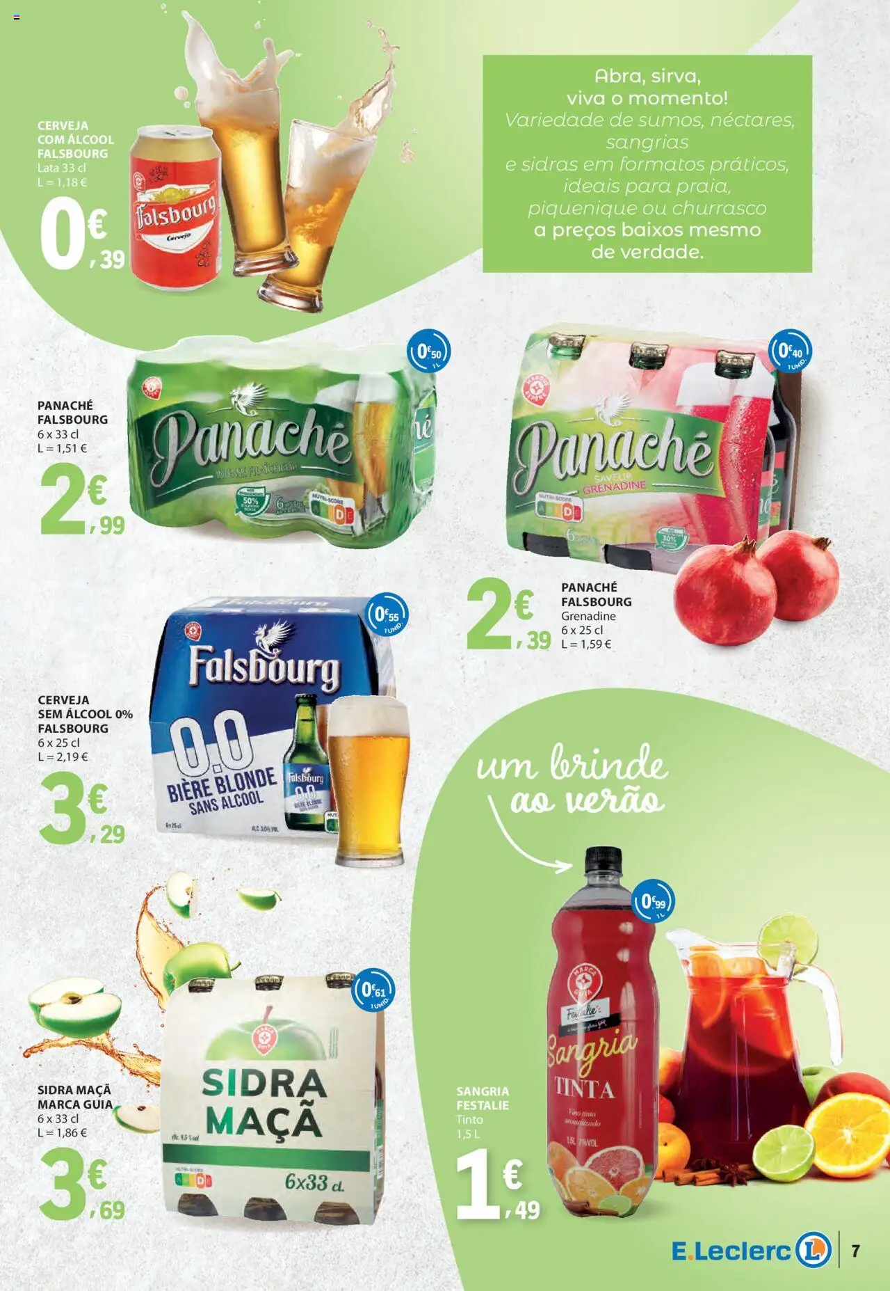 E.Leclerc - Folheto da Nossa Marca │ válido de 01.08.2025 | Página: 7 | Produtos: Tinta, Maça, Cerveja