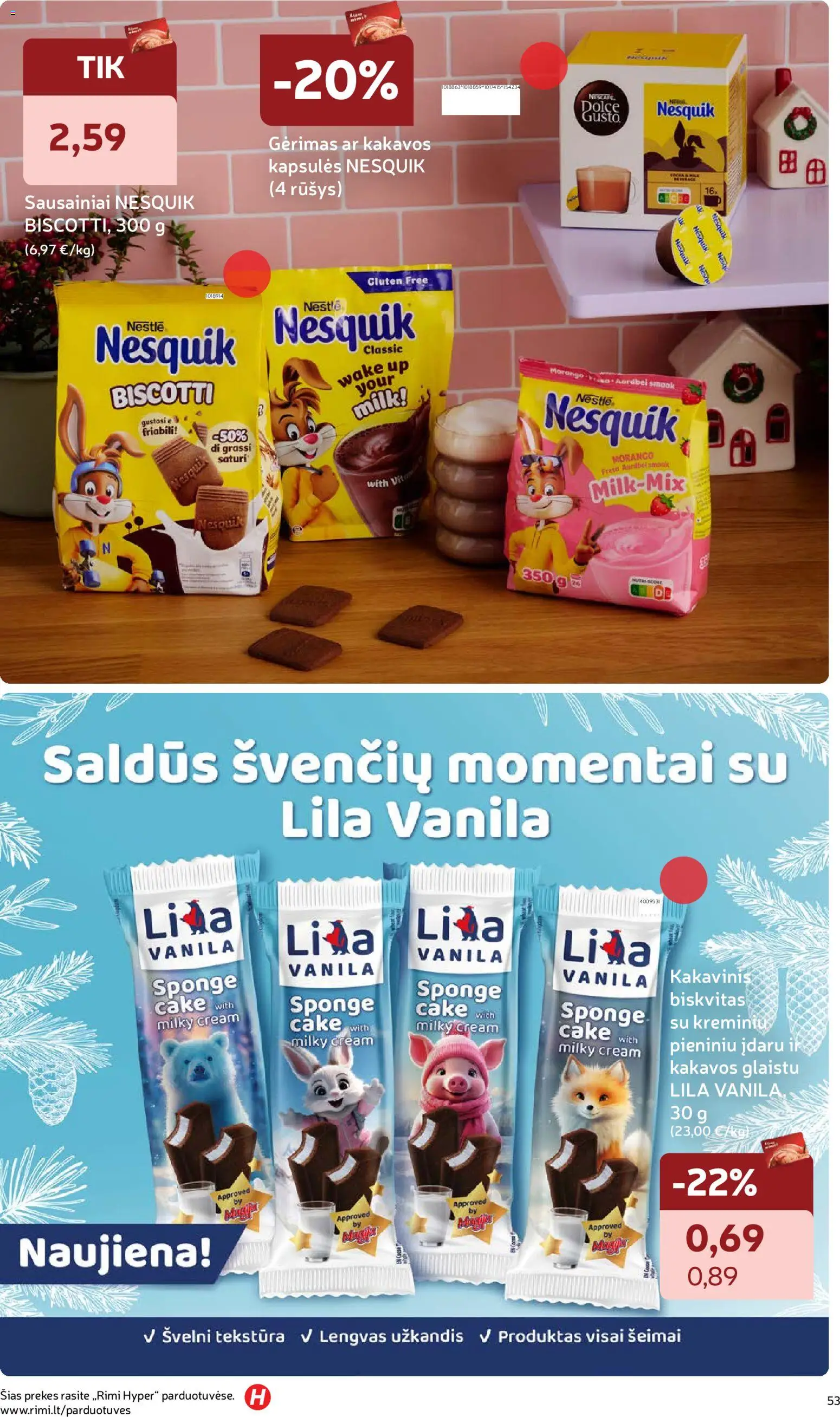 Rimi akcijos nuo 02.12.2025 | Puslapis: 53 | Prekių: Sausainiai