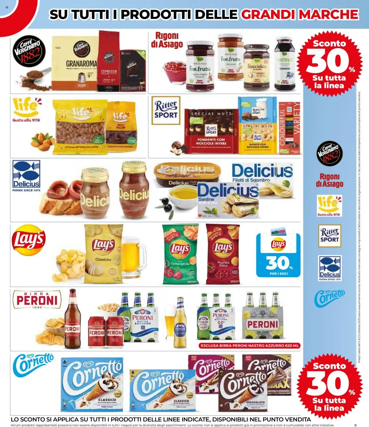 Volantino COOP del 09.10.2025 | Pagina: 9 | Prodotti: Caffè, Cioccolato, Birra, Alici