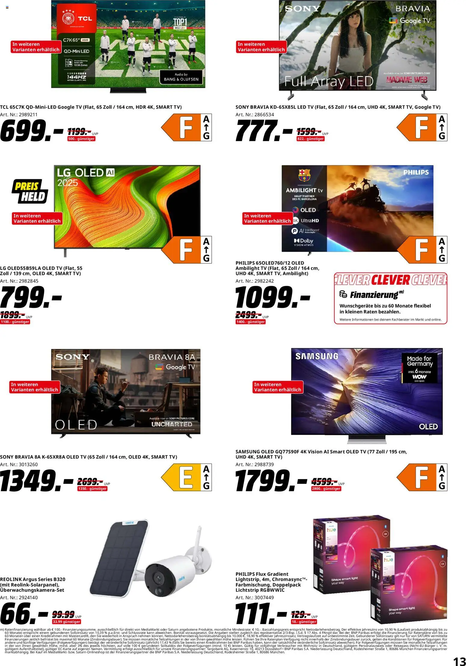 Saturn - Black Friday – gültig ab 28.10.2025 | Seite: 13 | Produkte: LG, Sony, Philips, TV