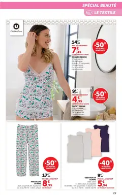 Hyper U - Prévisualisation de Hyper U - La beauté à prix bas valide à partir de 08.04.2026 | Page: 29 | Produits: Coton, Débardeur, Pantalon