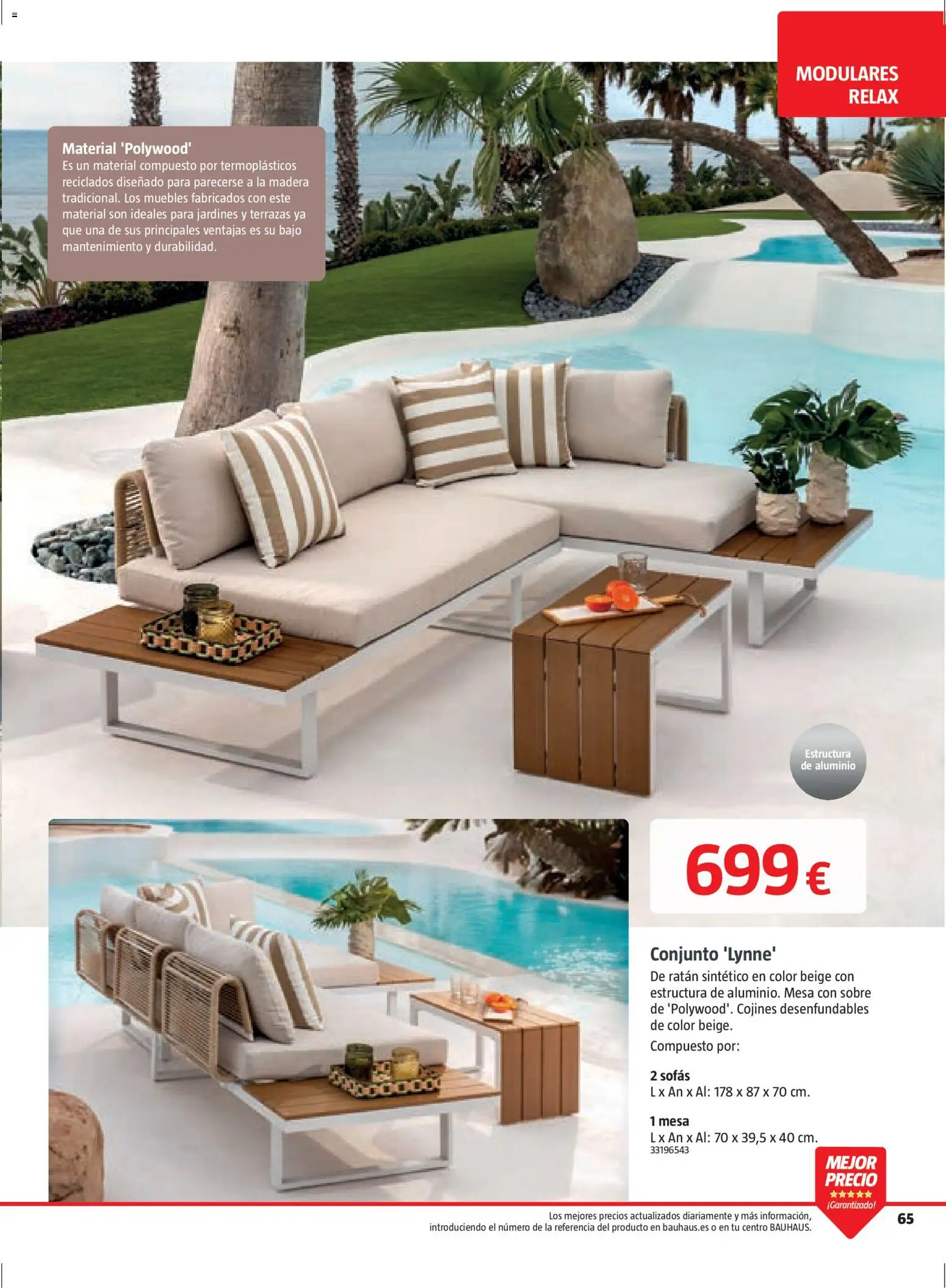Bauhaus Verano │ válido desde el 16.03.2026 | Página: 65 | Productos: Muebles, Mesa