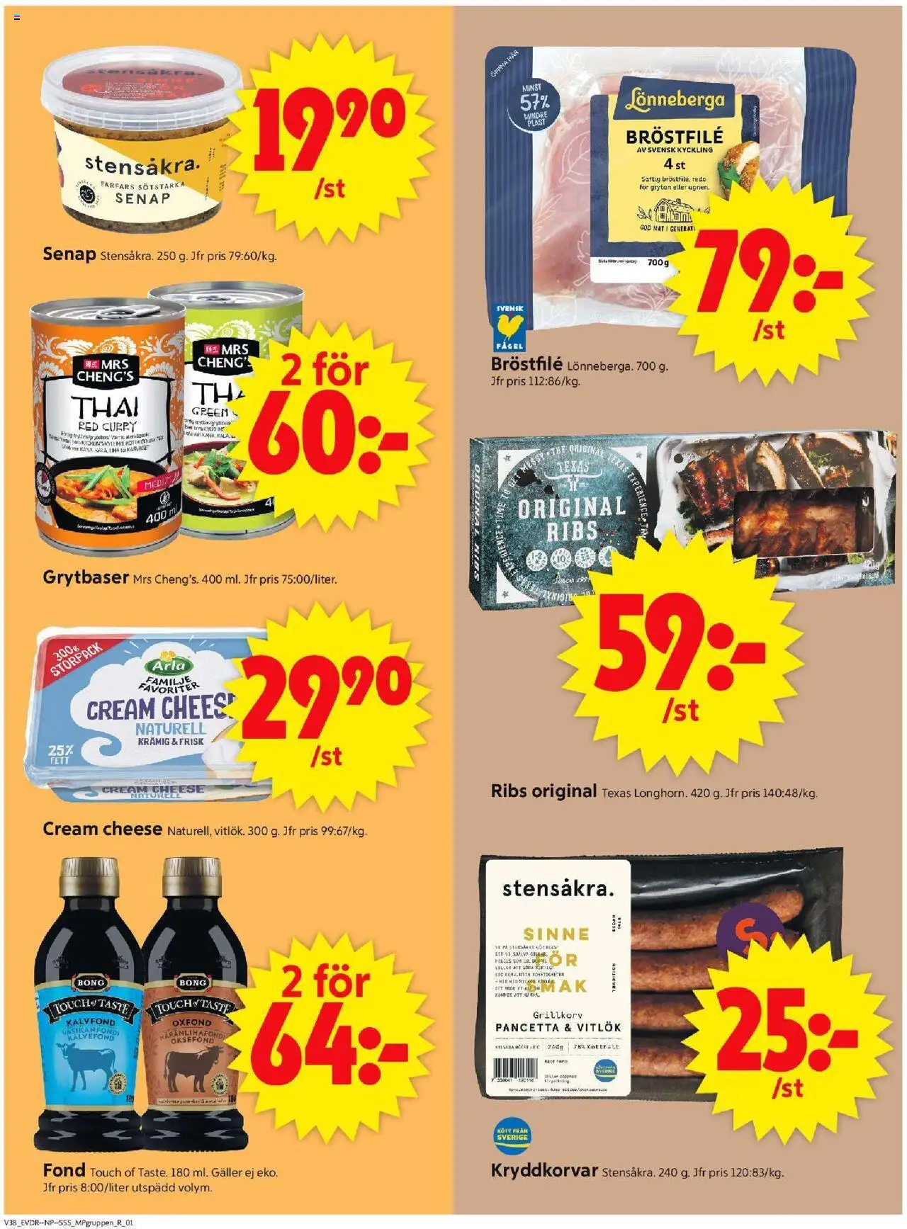ICA Supermarket reklamblad aktuell från 15.09.2025 | Sida: 10 | Produkter: Senap, Grillkorv, Fond, Vitlök