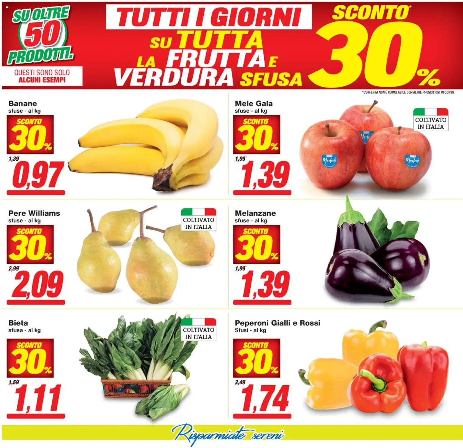 Volantino Prix del 07.11.2025 | Pagina: 6 | Prodotti: Mele, Banane, Peperoni, Melanzane