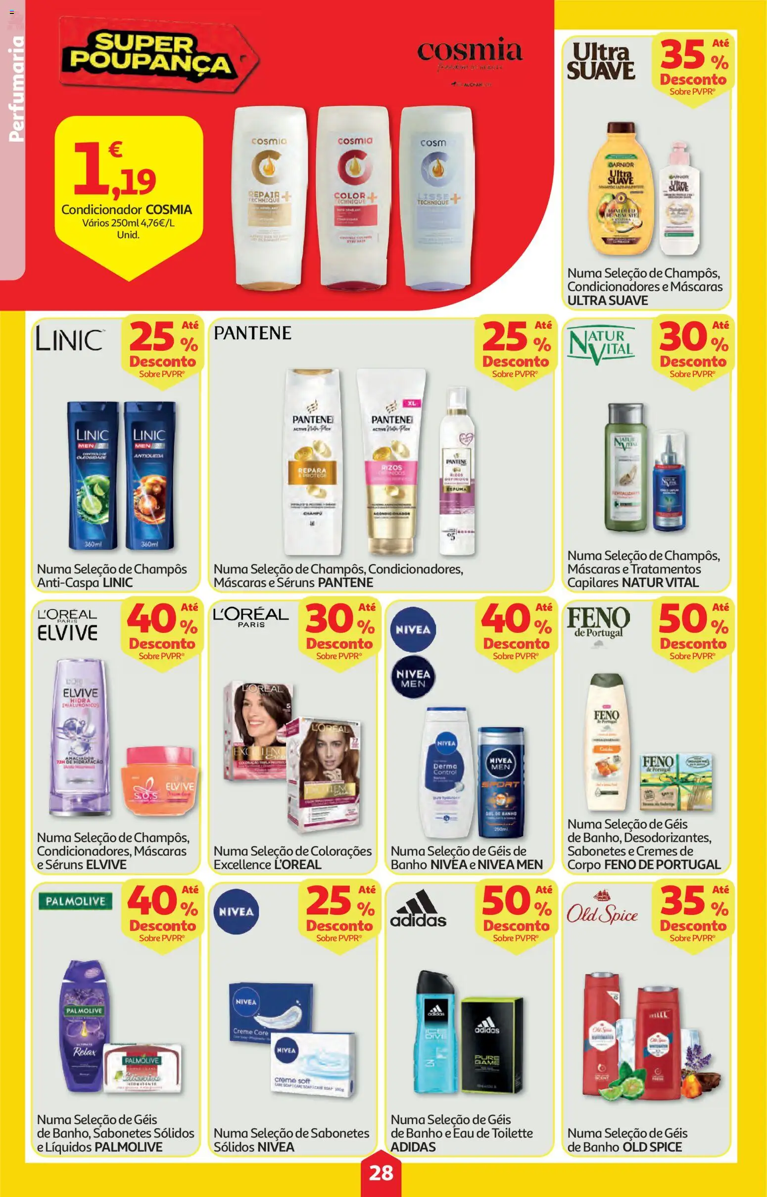 Auchan folheto │ válido de 05.02.2026 | Página: 28 | Produtos: Eau de toilette, Condicionador, Banho, Creme