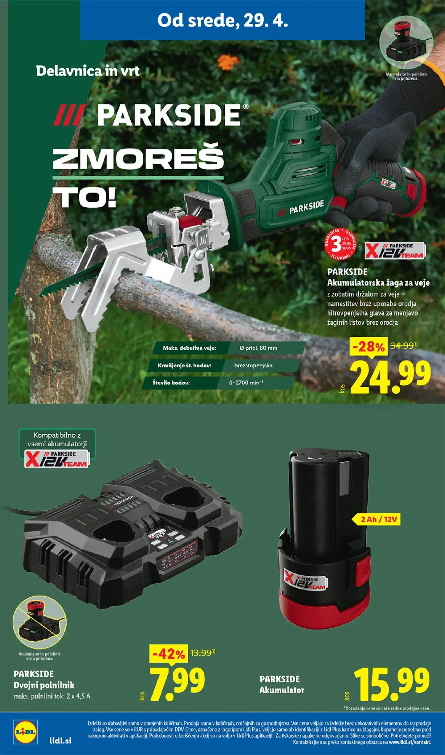 Novi Lidl katalog ponudbe – veljaven od 29.04.2026 | Stran: 32 | Izdelki: Akumulator, Polnilnik