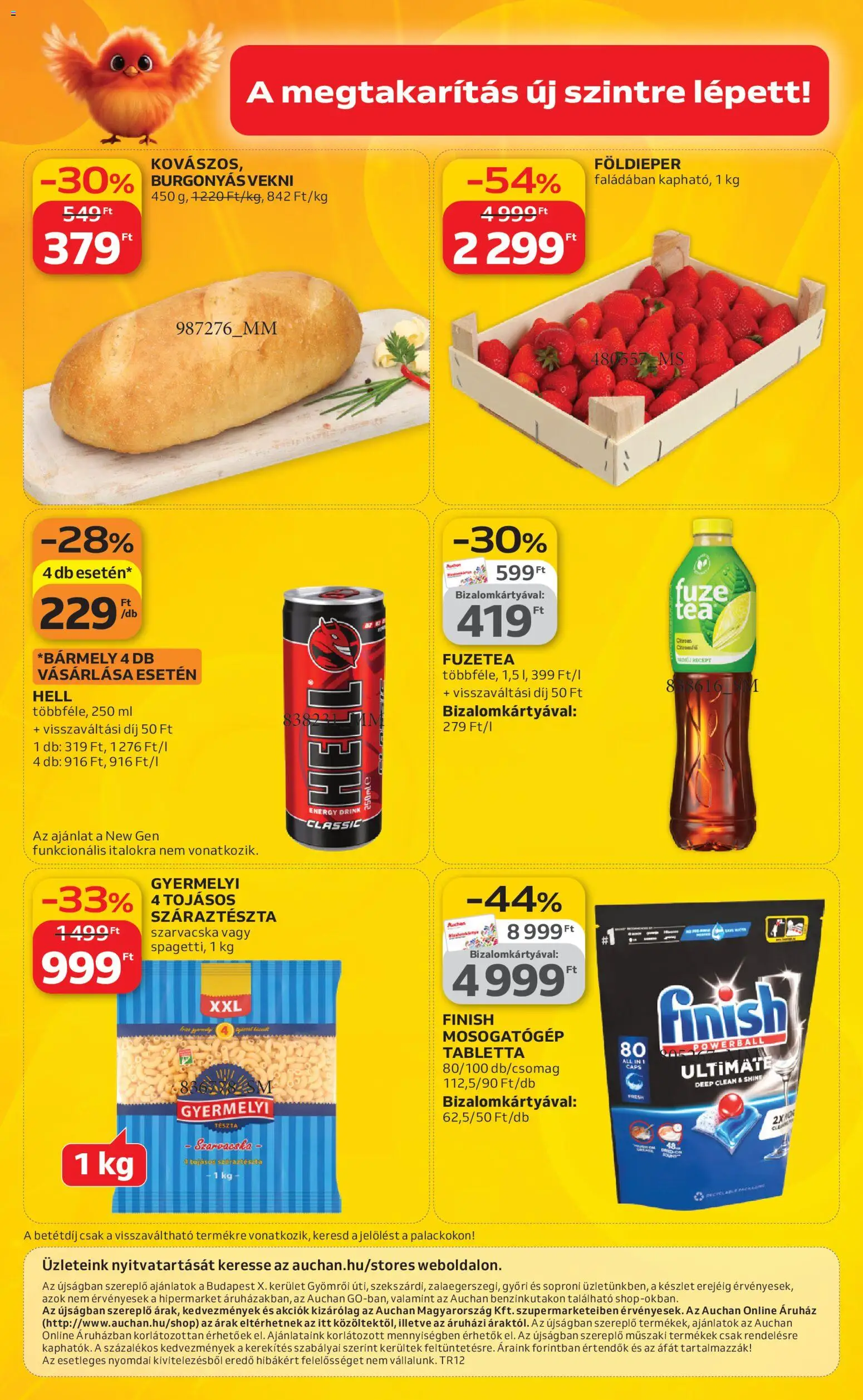 Auchan akciós ujság - amely érvényes a következő dátumtól: 19.03.2026 | Oldal: 12 | Termékek: Mosogatógép, Száraztészta, Mosogatógép tabletta, Citrom