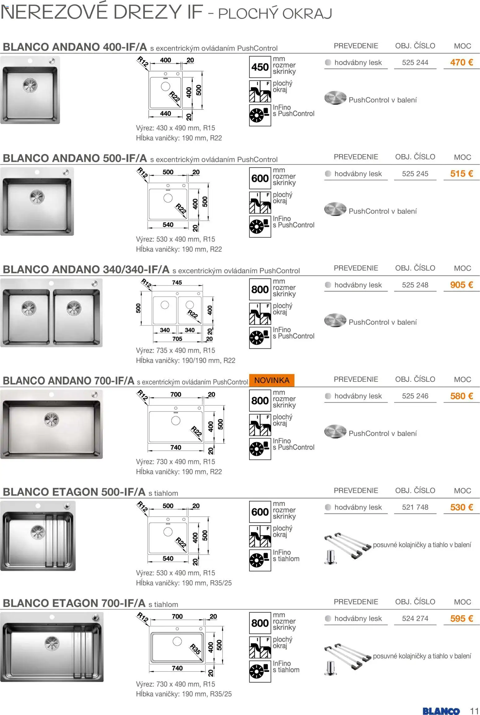 Nové Blanco akcie – leták je platný od 01.02.2026 | Strana: 11 | Produkty: Drezy