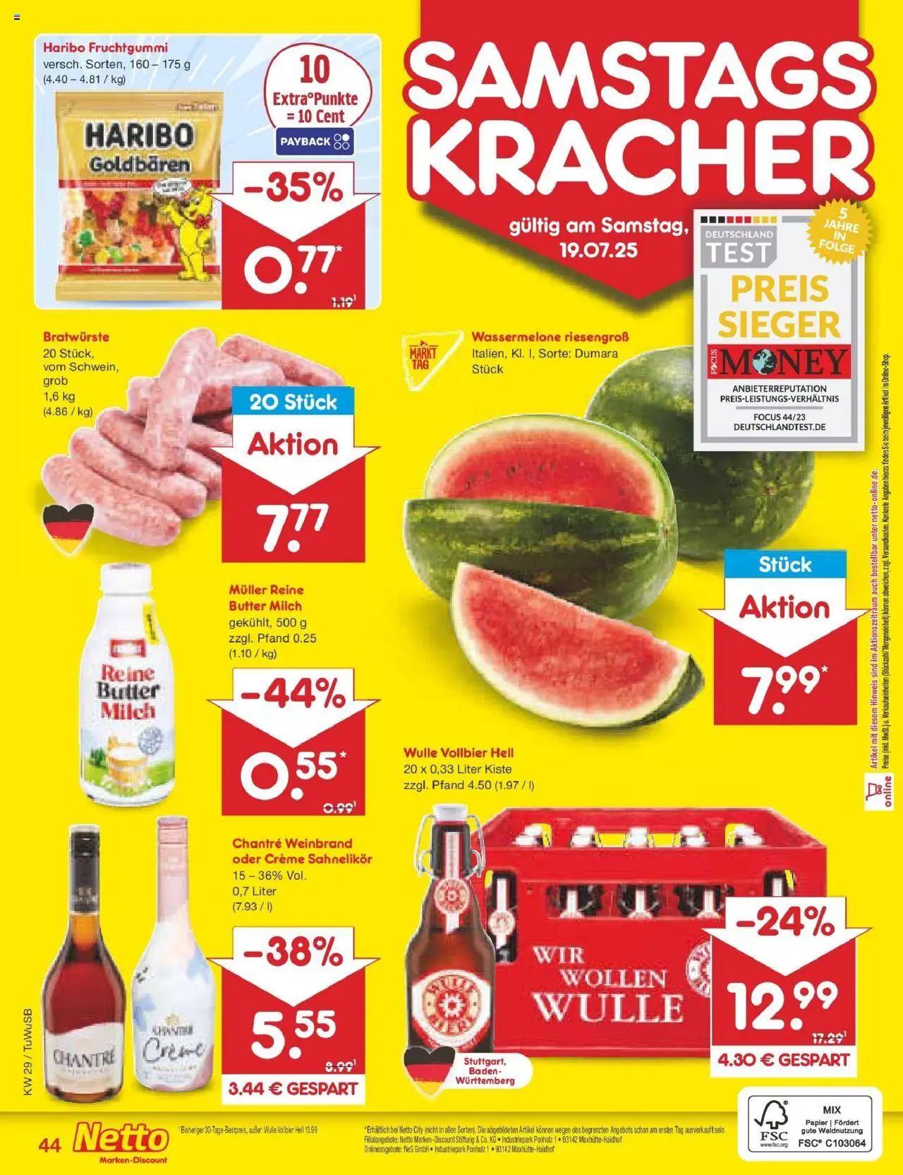 Netto Marken-Discount prospekt Calw-Stammheim	 - gültig ab dem 13.07.2025 | Seite: 66 | Produkte: Milch, Creme, Chantré, Wassermelone
