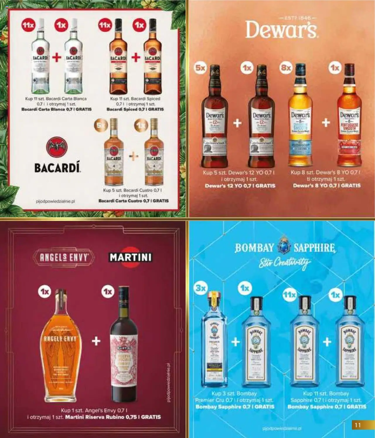 Eurocash Gazetka - Horeca od 01.06.2025 | Strona: 11 | Produkty: Martini, Bacardi spiced