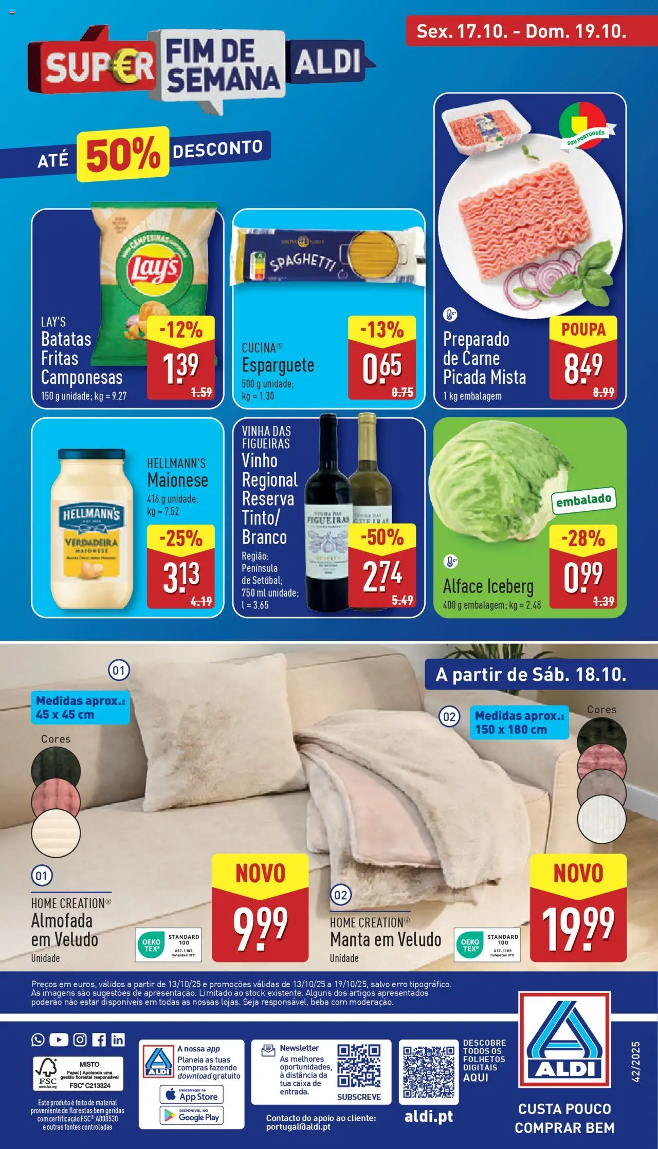 Aldi folheto │ válido de 13.10.2025 | Página: 36 | Produtos: Esparguete, Carne picada, Caixa, Maionese
