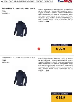 Anteprima del volantino Eurobrico Abbigliamento da Lavoro Diadora catalogo valido a partire dal 23.07.2025 | Pagina: 57 | Prodotti: Felpa