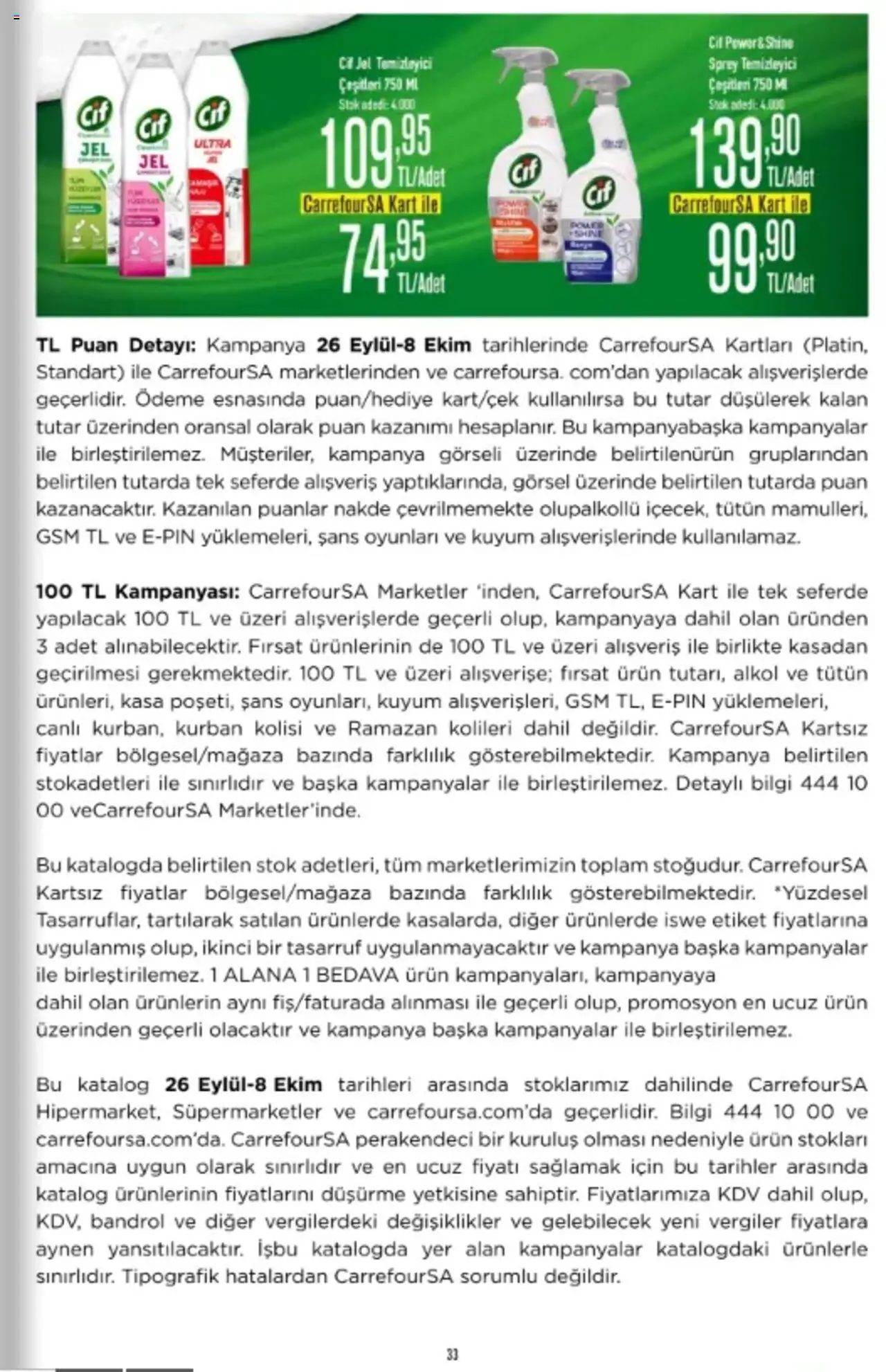 CarrefourSA Katalog - 26.09.2025 tarihinden itibaren geçerlidir | Sayfa: 33 | Ürünler: Kasa