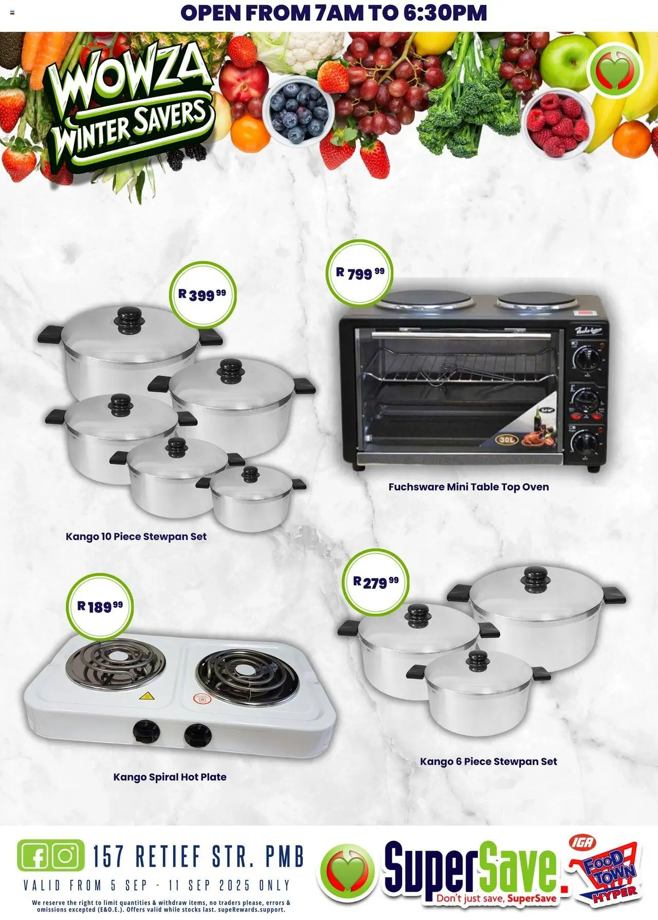 New Super Save catalogue – valid from 05.09.2025 | Page: 35 | Products: Oven, Plate, Table, Hot plate